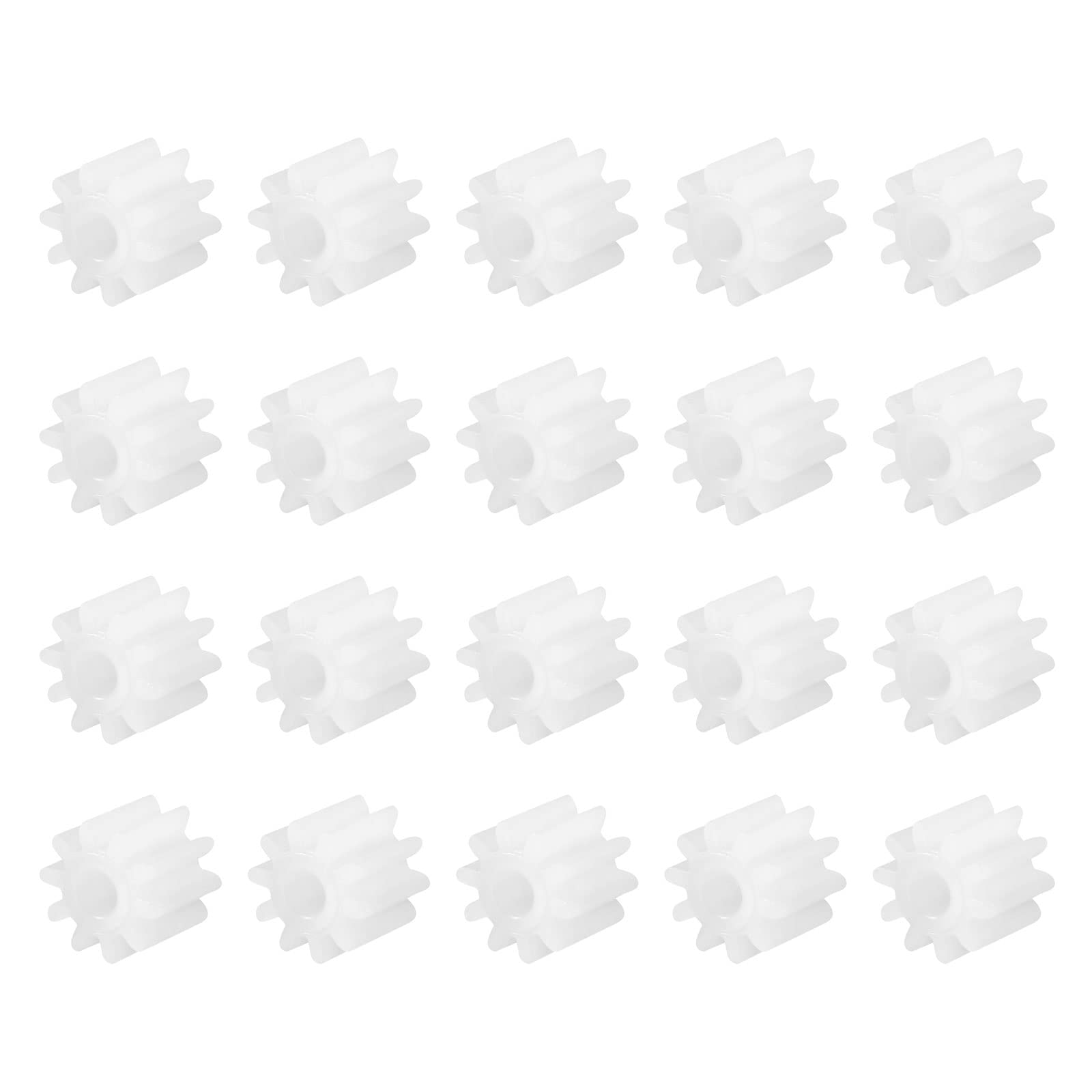 DMiotech 20 Pack 10 Teeth Plastic Gears - High Precision Model Reduction Gear Set for DIY Projects, Robotics, RC Cars & STEM Education