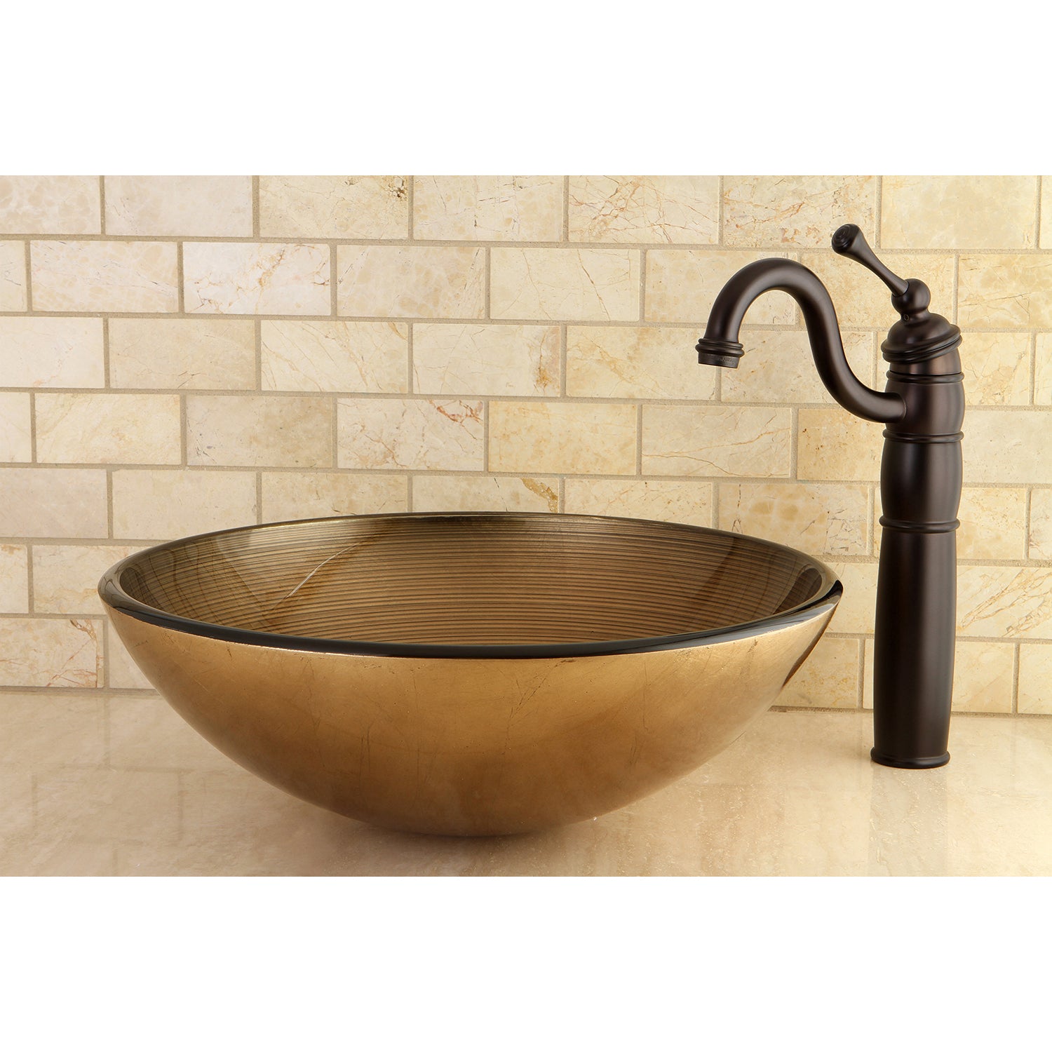 Oil Rubbed Bronze Heritage Vessel Sink Faucet - Vintage Bathroom Faucet for Vessel Sinks with Exposed Installation - Perfect for Farmhouse, Rustic, and Traditional Bathroom Decor