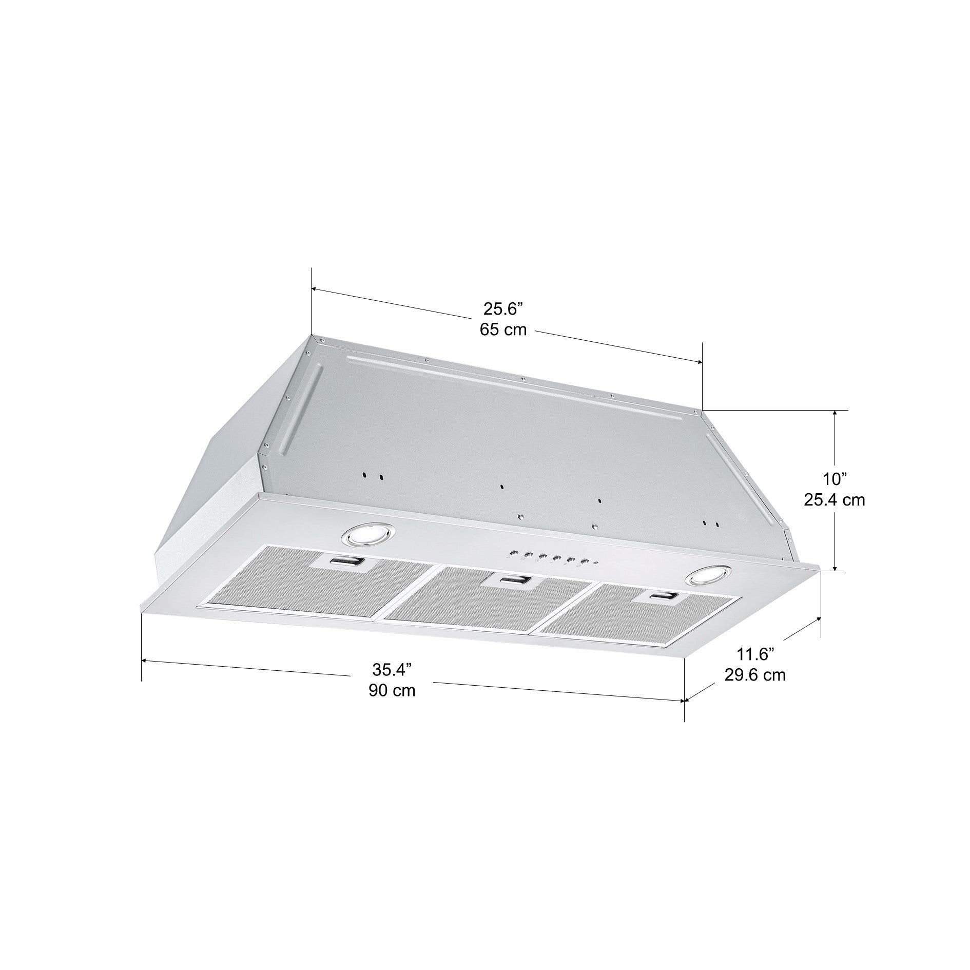 36 Inch 420 CFM Ducted Range Hood with Built-in Night Light - BNL436 - Powerful Kitchen Ventilation for Smoke & Odor Removal - Perfect for Modern Home Cooking & Entertaining
