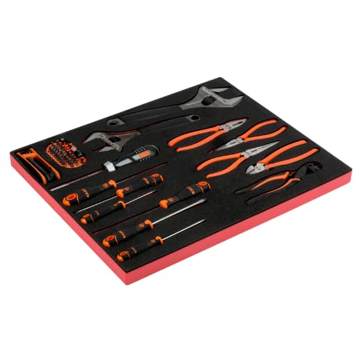 Bahco Professional Hand Tool Kits - Premium Quality Mechanics Tools Set for DIY & Home Repair | Perfect for Automotive, Plumbing & Electrical Work