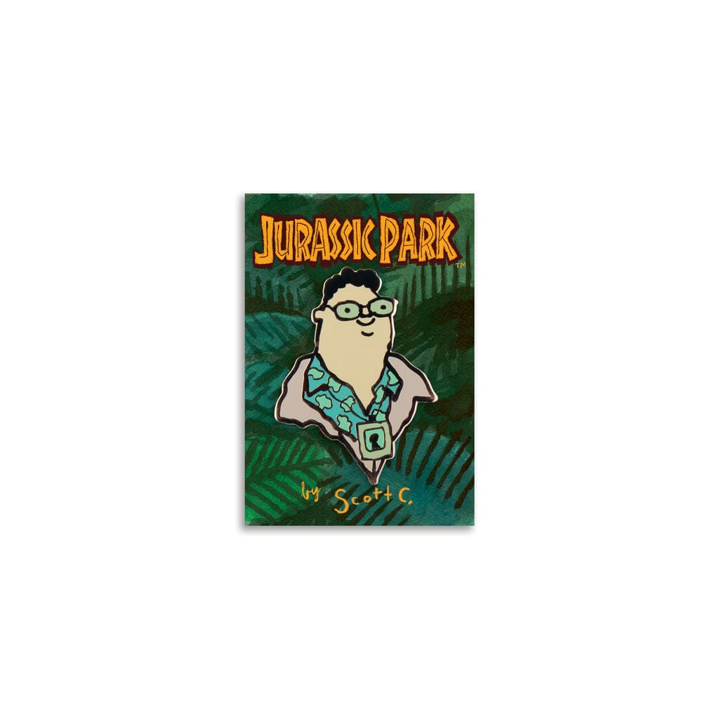 Jurassic Park Nedry Collectible Enamel Pin - Dinosaur Movie Fan Gift for Backpacks, Jackets & Laptop Bags