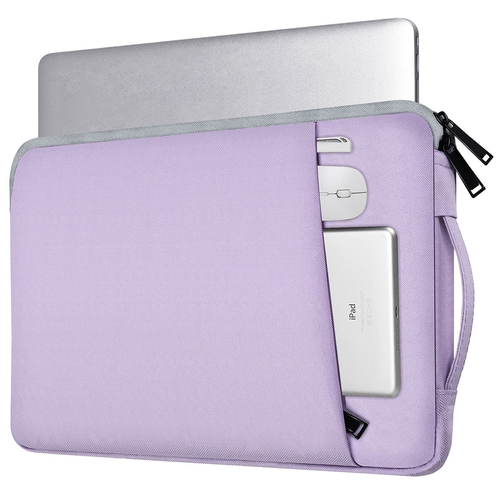 15.6 Inch Laptop Sleeve Case - Protective Computer Carrying Bag for HP Pavilion, Envy x360, Dell, ASUS VivoBook, ZenBook 15, Lenovo, Samsung, MSI, Acer Chromebook - Durable & Lightweight Purple Laptop Cover for Work, School & Travel