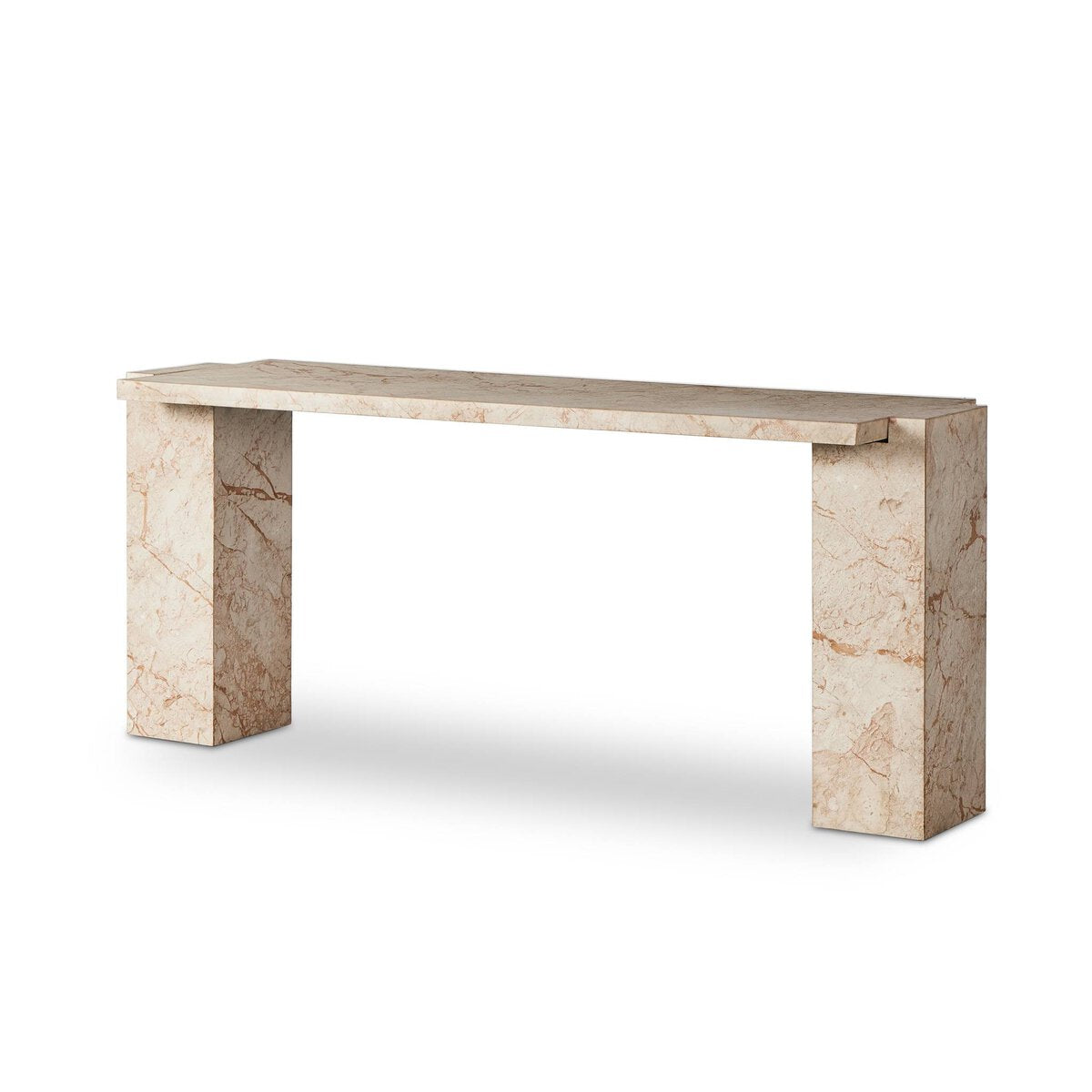 Elegant White Marble Console Table - Modern Entryway Sofa Table for Hallway, Living Room & Foyer Decor - Perfect for Home & Office Use