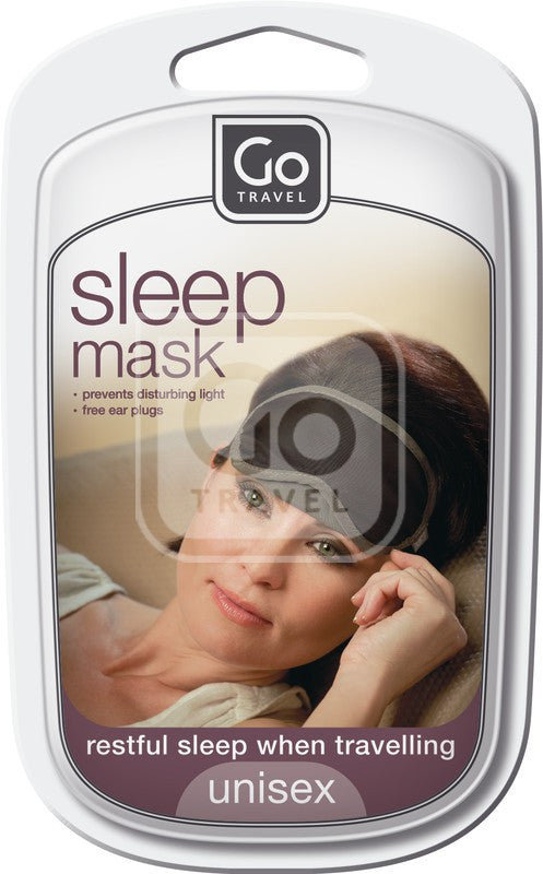 Go Travel Sleep Mask - Soft Comfortable Eye Mask for Travel, Nap & Relaxation - Perfect for Airplanes, Hotels & Home Use