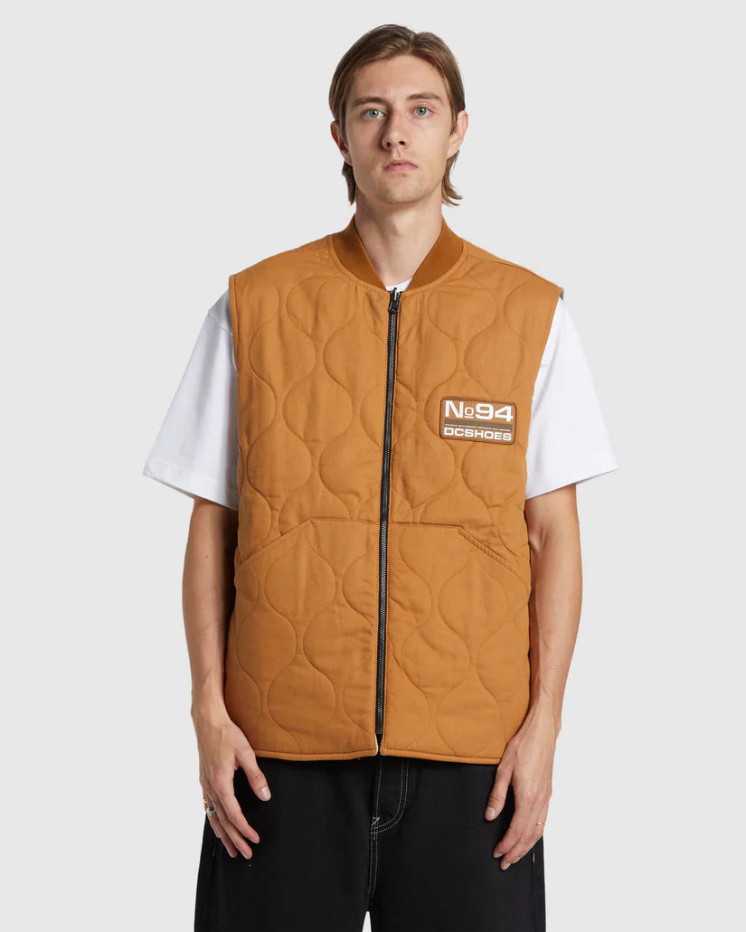 DC Comics Reversible No. 94 Worker Vest - Men's Superhero Graphic Jacket for Casual Wear, Cosplay & Comic Con Events