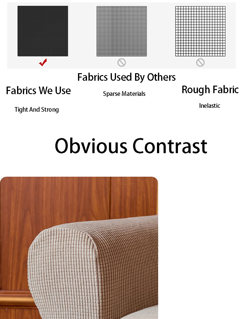 LINGXIYA Set of 2 Stretchable Sofa Armrest Covers - Soft Furniture Protector for Recliners, Couches & Chairs | Perfect for Living Room, Office & Home Decor Protection