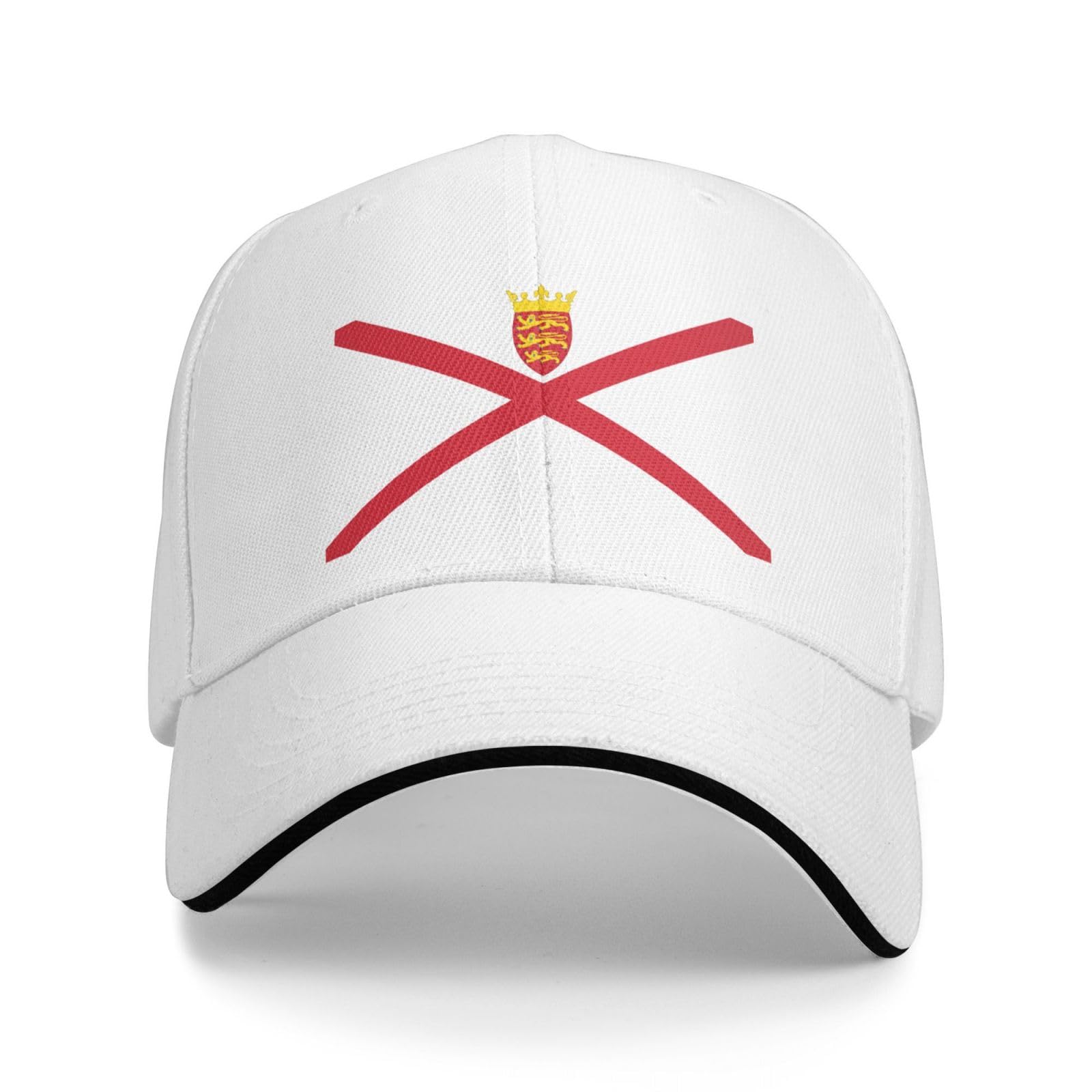 Jersey Flag Baseball Cap for Men & Women - Adjustable Trucker Hat with Sun Protection - Perfect for Golf, Outdoor Sports & Casual Wear