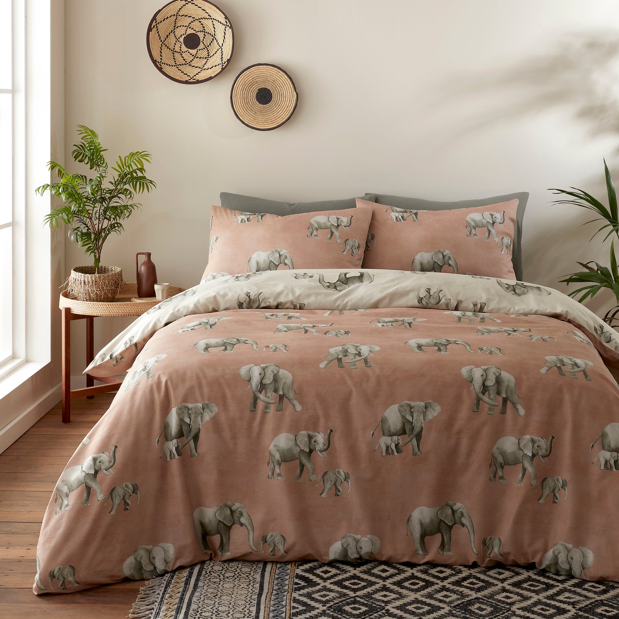 Fusion Ella the Elephant Duvet Cover Set - 100% Cotton Soft Bedding Set for Kids Room, Nursery Decor, Twin/Queen/King Size - Perfect for Children's Bedroom, Baby Shower Gift & Cozy Sleep