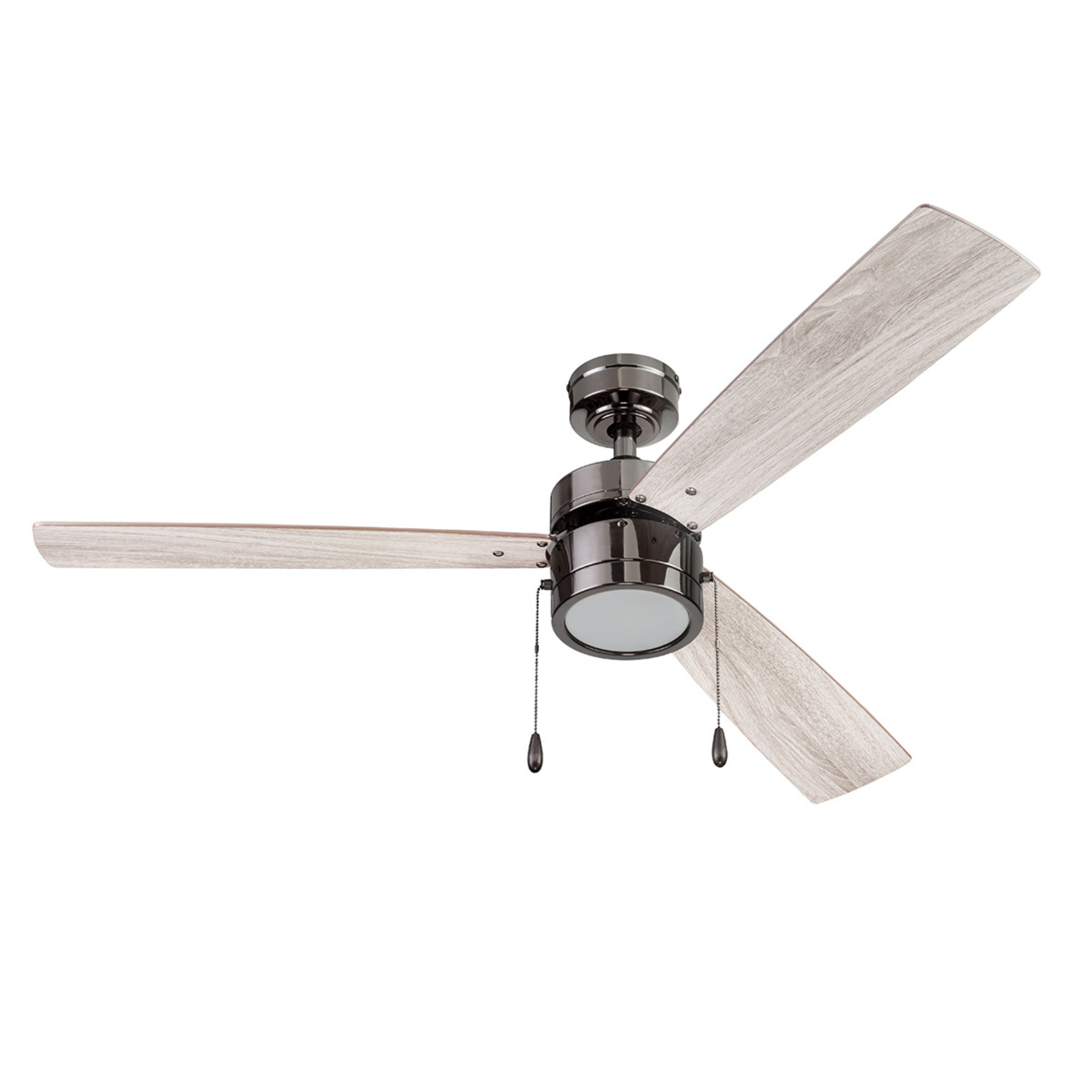 52 Inch Madrona Ceiling Fan with Pull Chain in Painted Gun Metal - Perfect for Living Room, Bedroom, and Outdoor Spaces