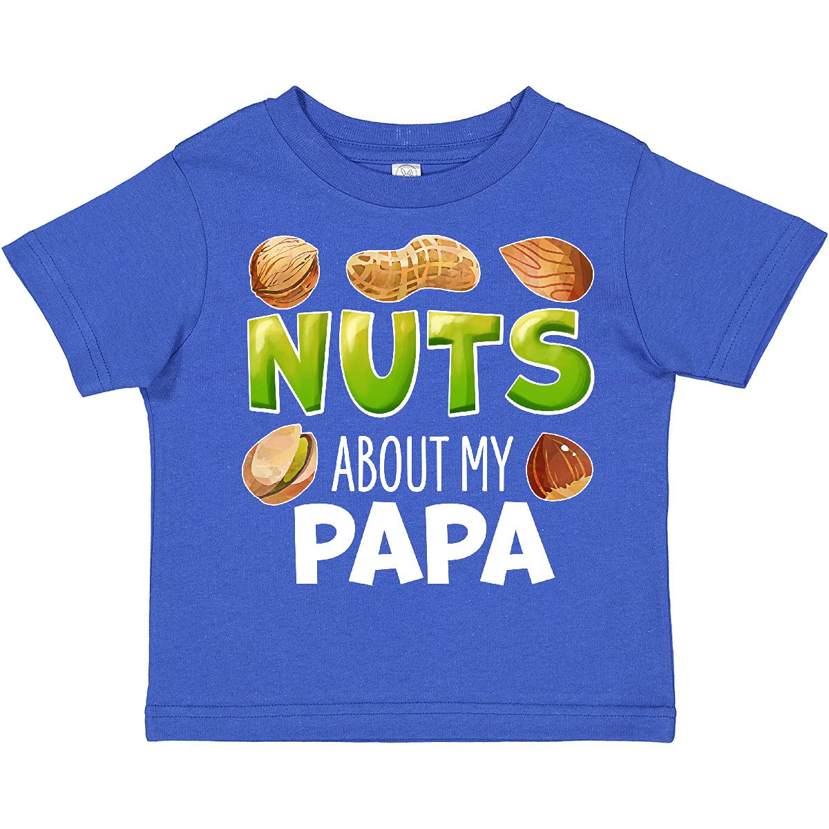 Inktastic 'Nuts About My Papa' Peanut Almond Pistachio Toddler T-Shirt - Cute Casual Outfit for Father's Day & Family Gatherings