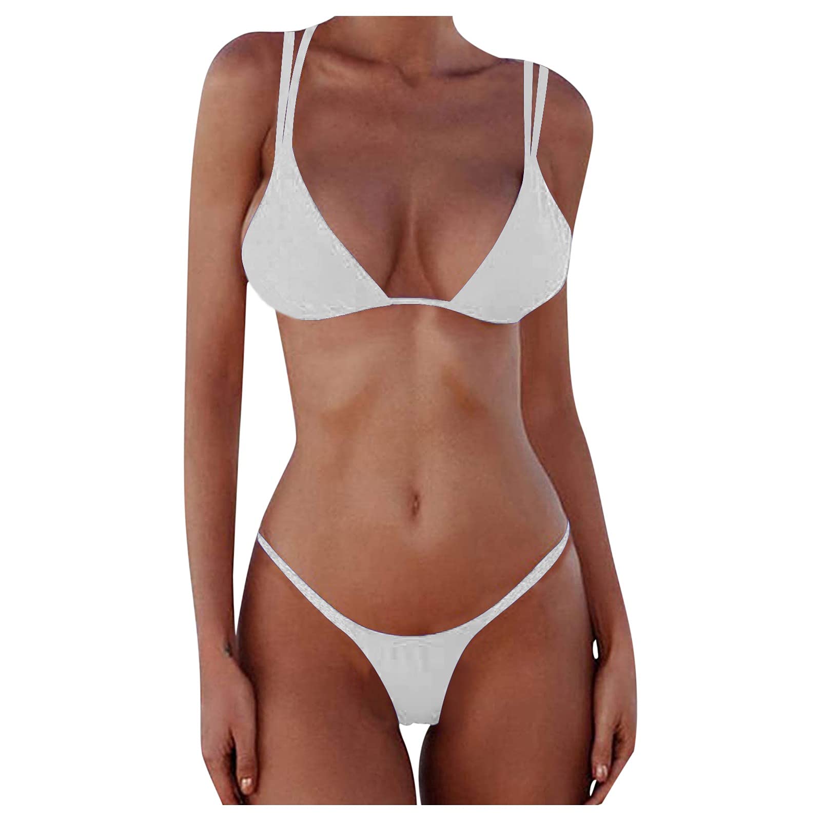 FANGTION Women's Two Piece Bikini Set - High Waisted Swim Shorts & Slimming Swimsuit for Beach, Pool & Summer Vacations
