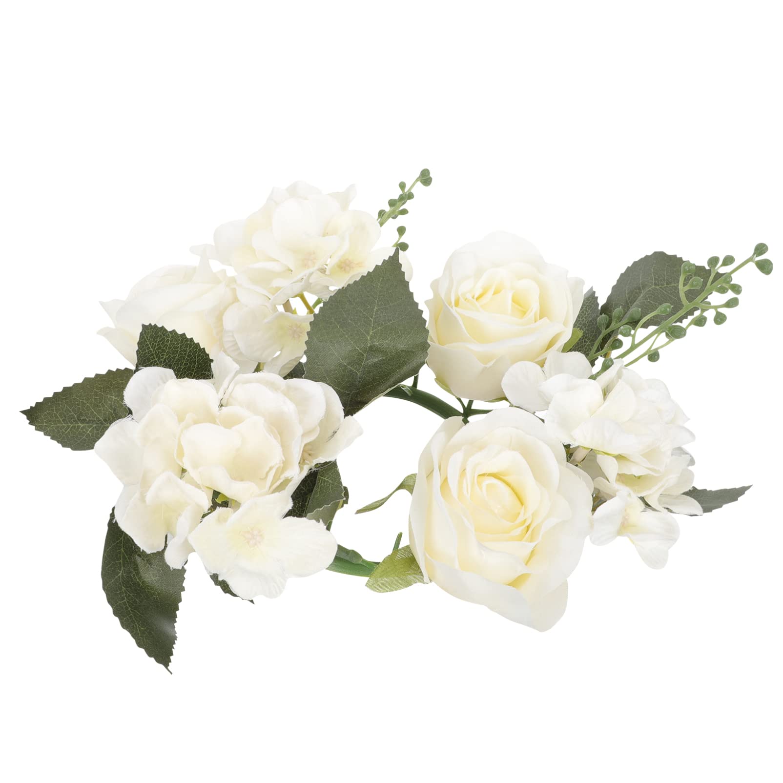 Artificial Rose Flower Garland - Elegant Candlestick Floral Wreath for Wedding, Party & Home Decor - Fake Rose Garland for Table Centerpieces, Wall Decor, and Special Event Decoration