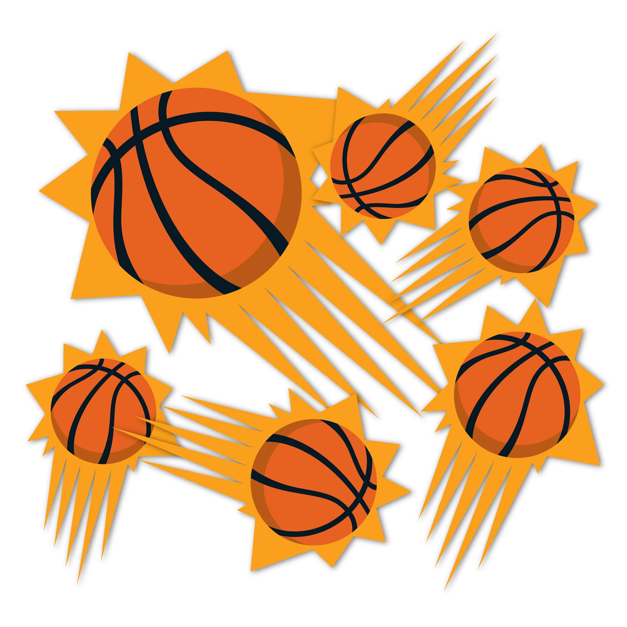Phoenix Suns NBA Officially Licensed Desert Cactus Vinyl Decal Sticker - Waterproof Durable for Laptop, Water Bottle, Car, Scrapbook (Type 3-1) - Perfect for Basketball Fans & Home Office Decor