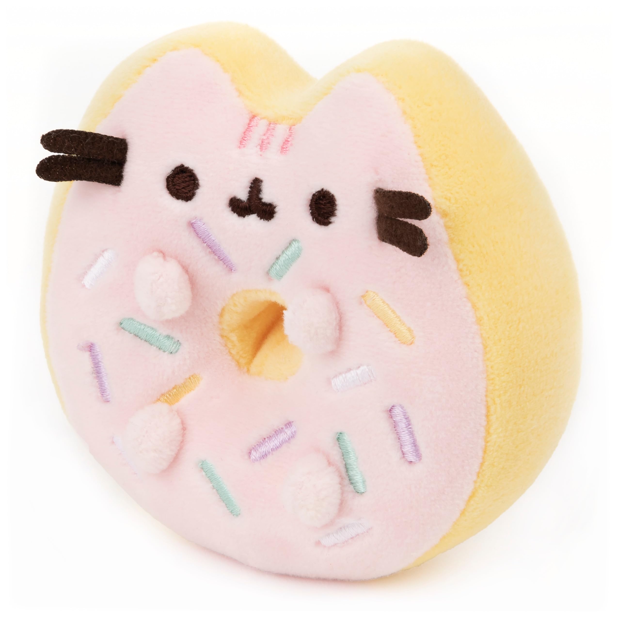 GUND Sprinkle Donut Pusheen Plush Toy - Soft & Stretchy Cat Stuffed Animal, Cute Dessert-Themed Collectible for Kids & Adults (Pink & Mint, 4 Inch) | Perfect for Stress Relief, Gift Giving & Anime Fans