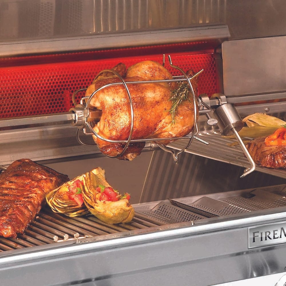 Fire Magic Rotisserie Kit - Premium Stainless Steel Rotisserie Accessories for Grilling & BBQ - Perfect for Backyard Cookouts, Camping, and Outdoor Parties
