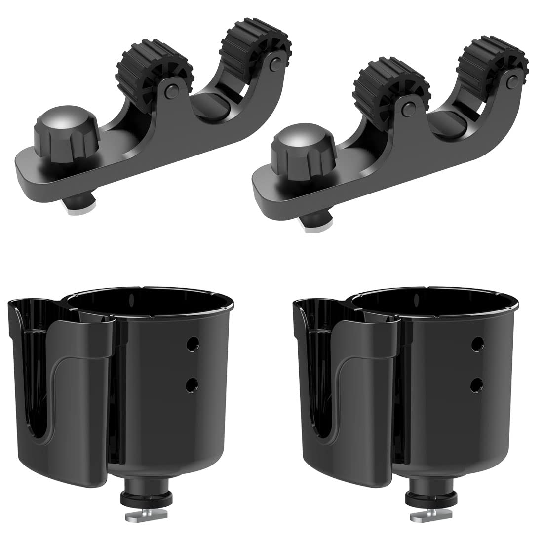 Boaton 2-Piece Kayak Track Cup Holder and Paddle Holder Set - Durable Fishing Kayak Accessories for Drink and Oar Storage - Perfect for Kayaking, Fishing, and Outdoor Water Sports