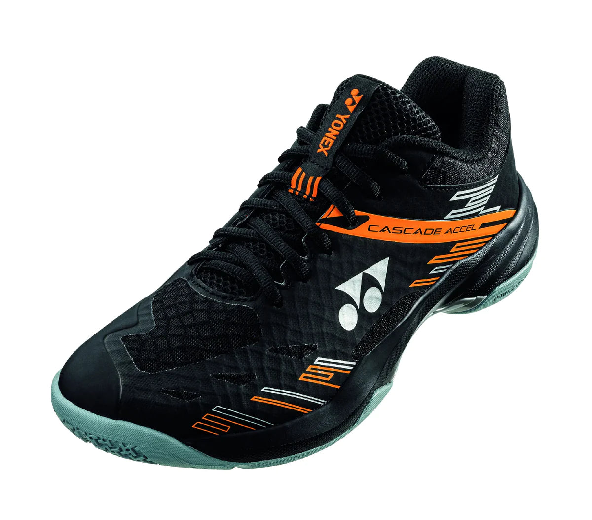 Yonex PC Cascade Accel (Wide) Black/Orange Badminton Shoes 2024 - Lightweight & Breathable for Competitive Play & Indoor Sports
