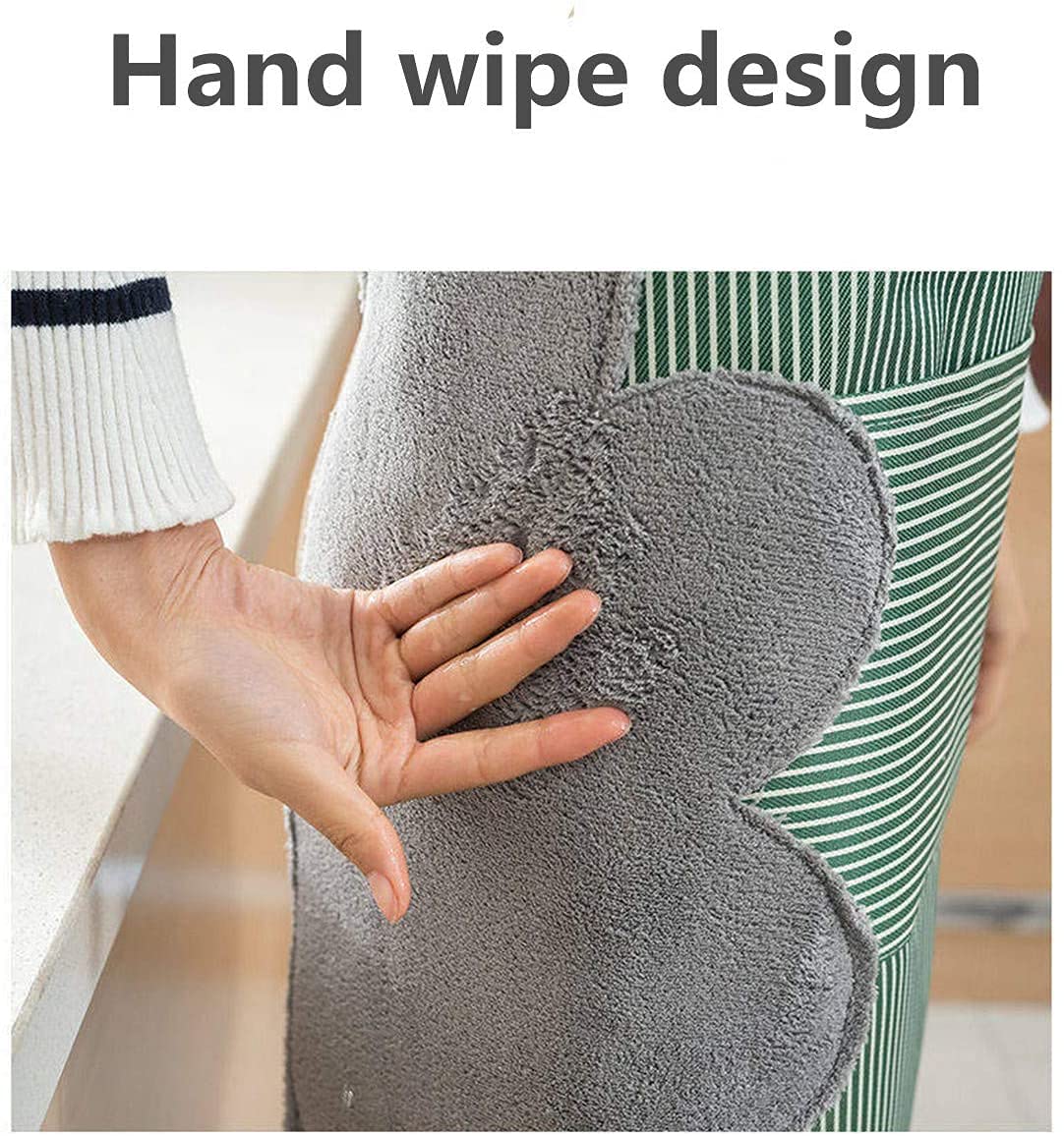 Waterproof Kitchen Aprons for Women & Men - Large Pocket & Creative Hand Wiping Design - Ideal for Cooking, Baking, BBQ & Home Cleaning