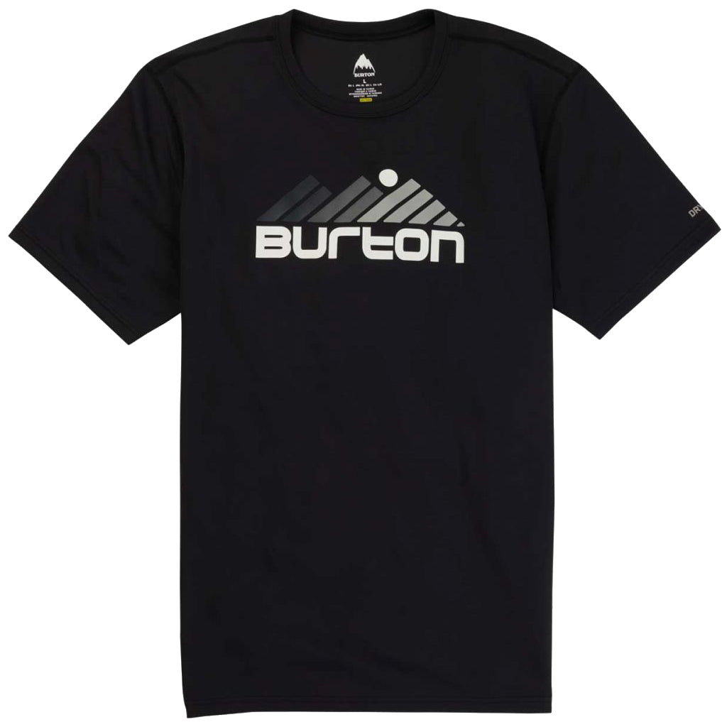 Burton ACTIVE SS TEE Men's Short Sleeve T-Shirt - True Black - Moisture Wicking & Breathable for Outdoor Activities, Gym & Casual Wear