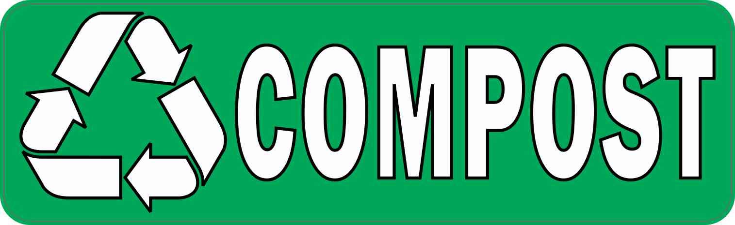Eco-Friendly Compost Recycle Magnet Sticker - 10x3 Inches | Perfect for Fridge, Recycling Bins & Eco-Conscious Home Decor