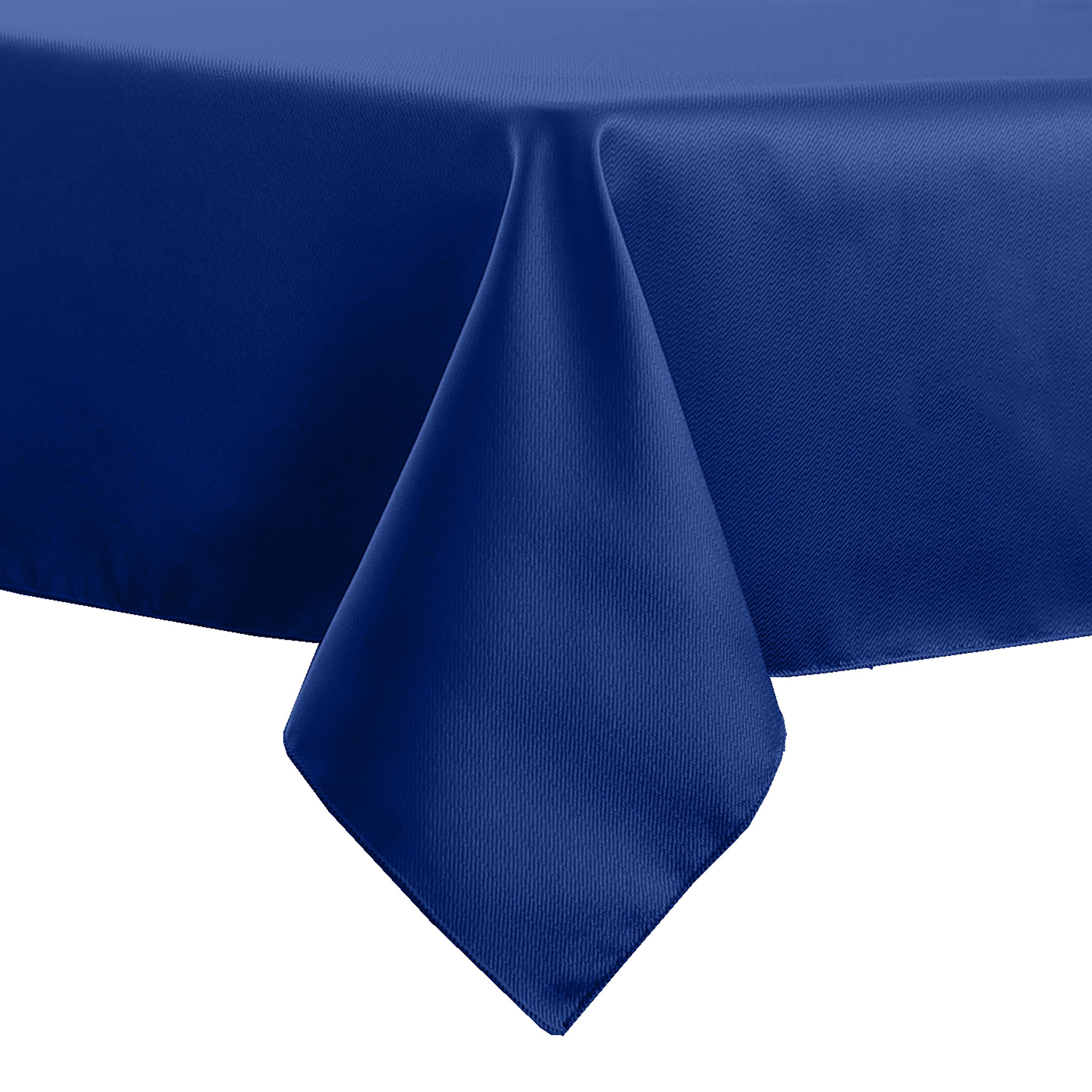 Royal Blue Herringbone Tablecloth 48x72 Inch - Elegant Dining & Events