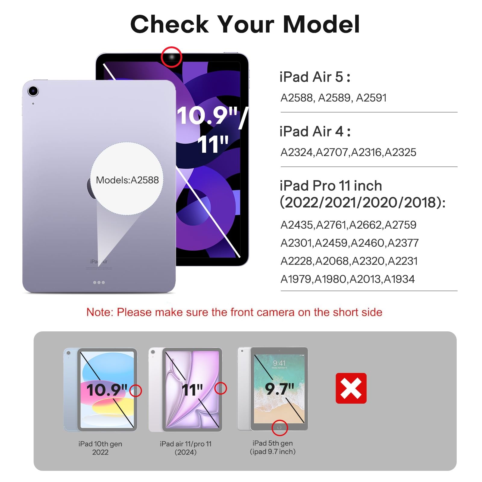SPARIN 3 Pack Tempered Glass Screen Protector for iPad Air 5th/4th Gen 10.9 inch (2022/2020) & iPad Pro 11 inch (2022/2021/2020/2018) - Case Friendly, Anti-Scratch, HD Clear Protection - Perfect for Work, Study & Entertainment