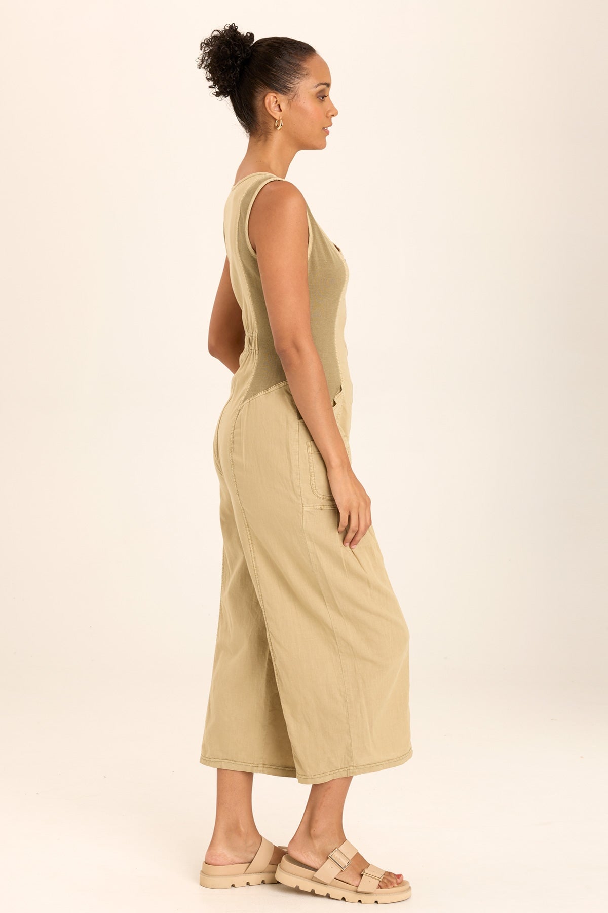 Linen Macgowan Wide Leg Cargo Jumpsuit for Women - Comfortable Stylish Overalls with Pockets | Perfect for Casual Outings, Travel & Outdoor Adventures