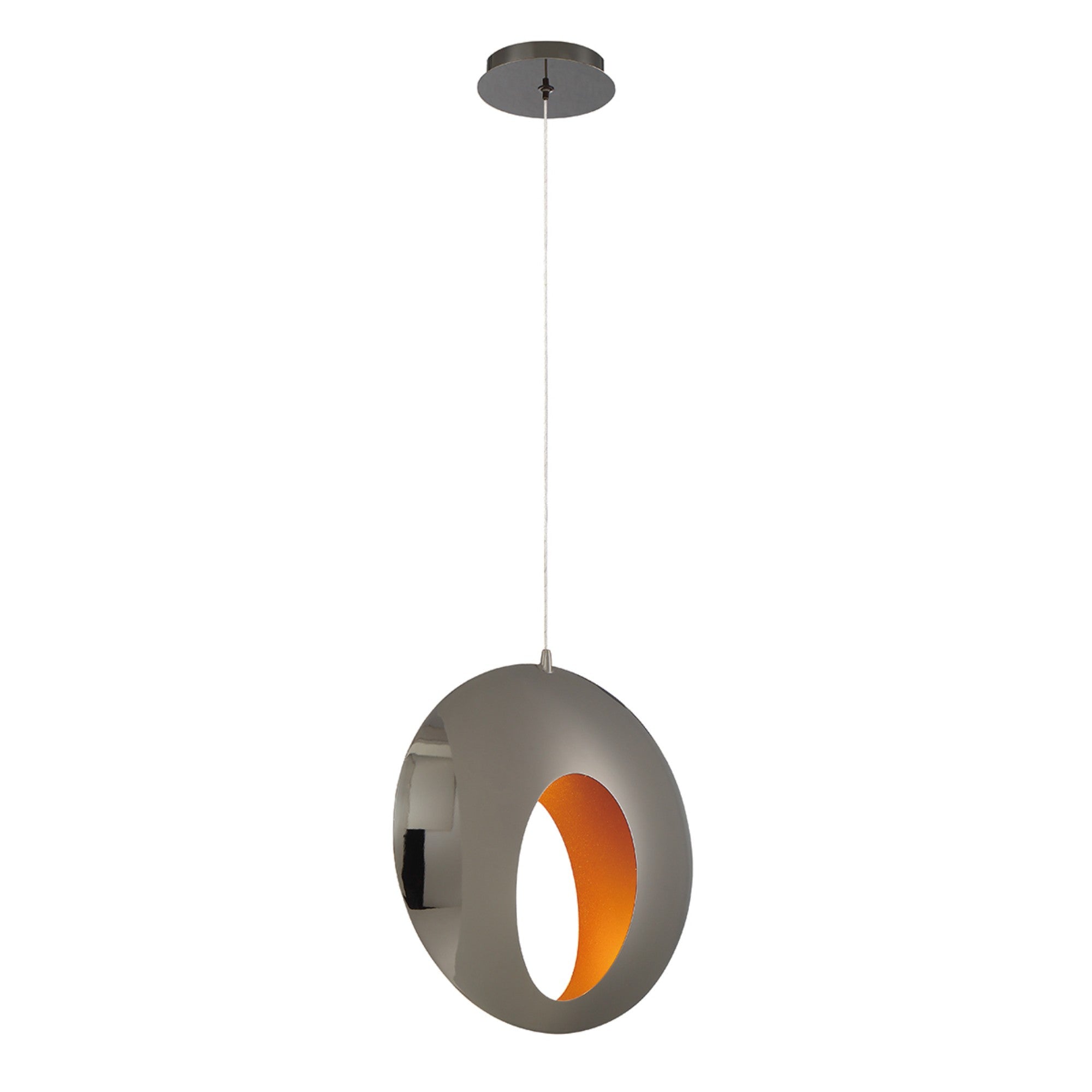 Arlington 14 LED Pendant Light Fixture - Modern Chrome Finish Ceiling Light for Dining Room, Kitchen Island & Bedroom Lighting
