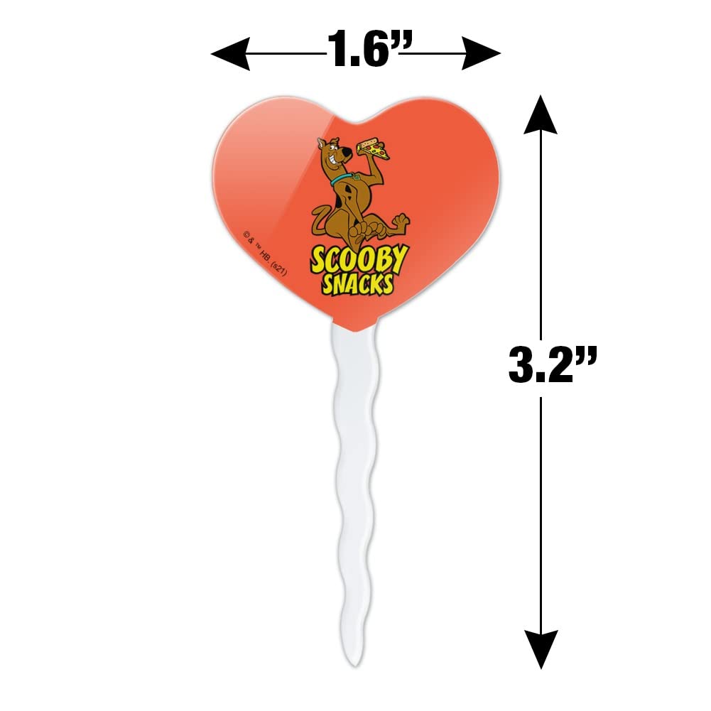 Scooby Snacks Heart Love Cupcake Picks Toppers - Set of 6 Adorable Cake Decorations for Valentine's Day, Birthday Parties & Wedding Desserts