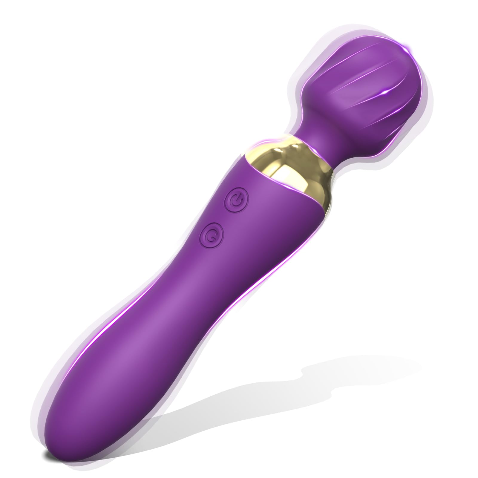 Premium 24-Speed Vibrating Wand Massager with Dual 4D Motors - Waterproof Purple Adult Toy for Women - Perfect for Sensual Massage, Couples Play & Solo Pleasure