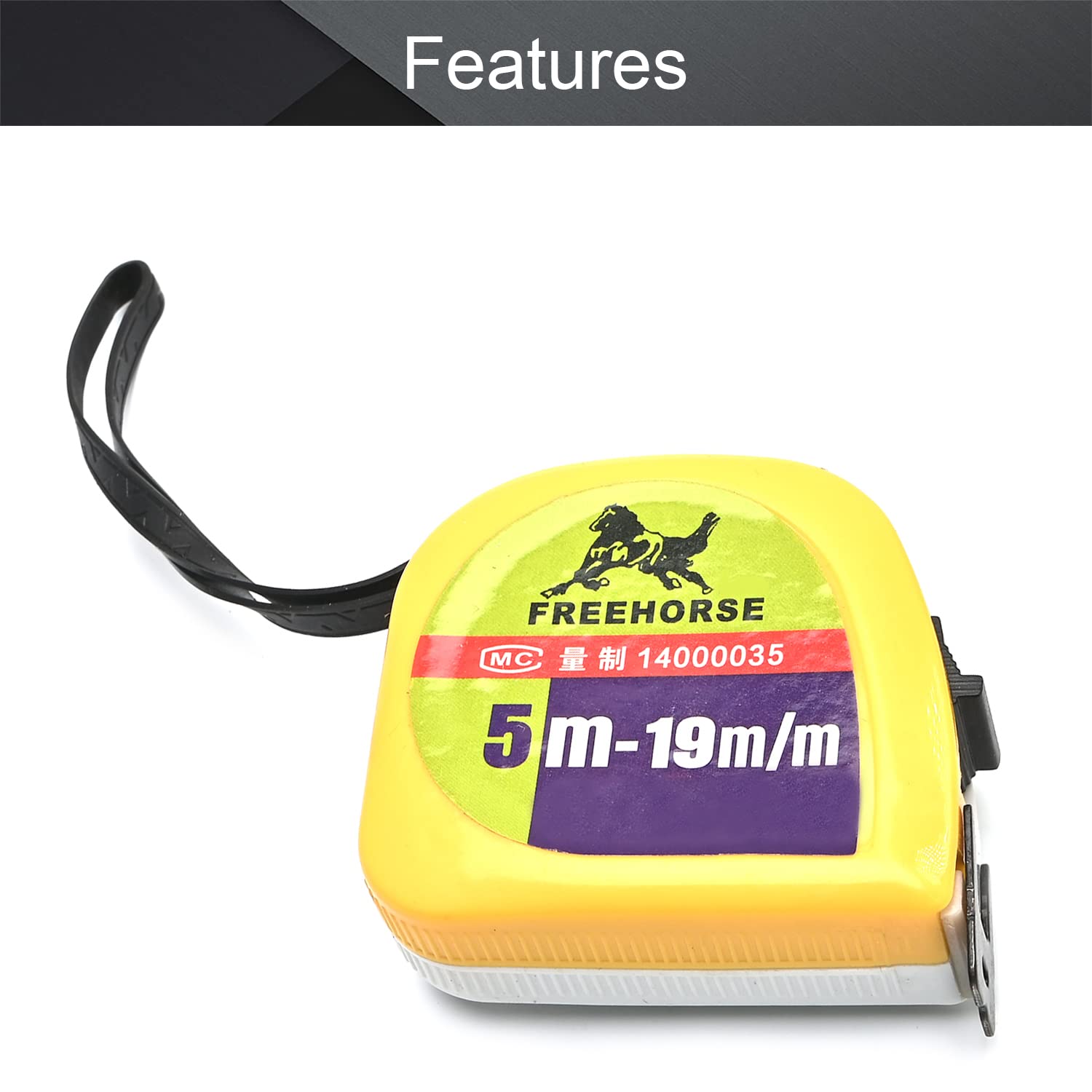 Utoolmart 16.4ft/5M Retractable Steel Tape Measure - Professional Metric Scale Measuring Tool with Durable Plastic Case (1 Pack) - Perfect for Construction, DIY Projects & Home Improvement