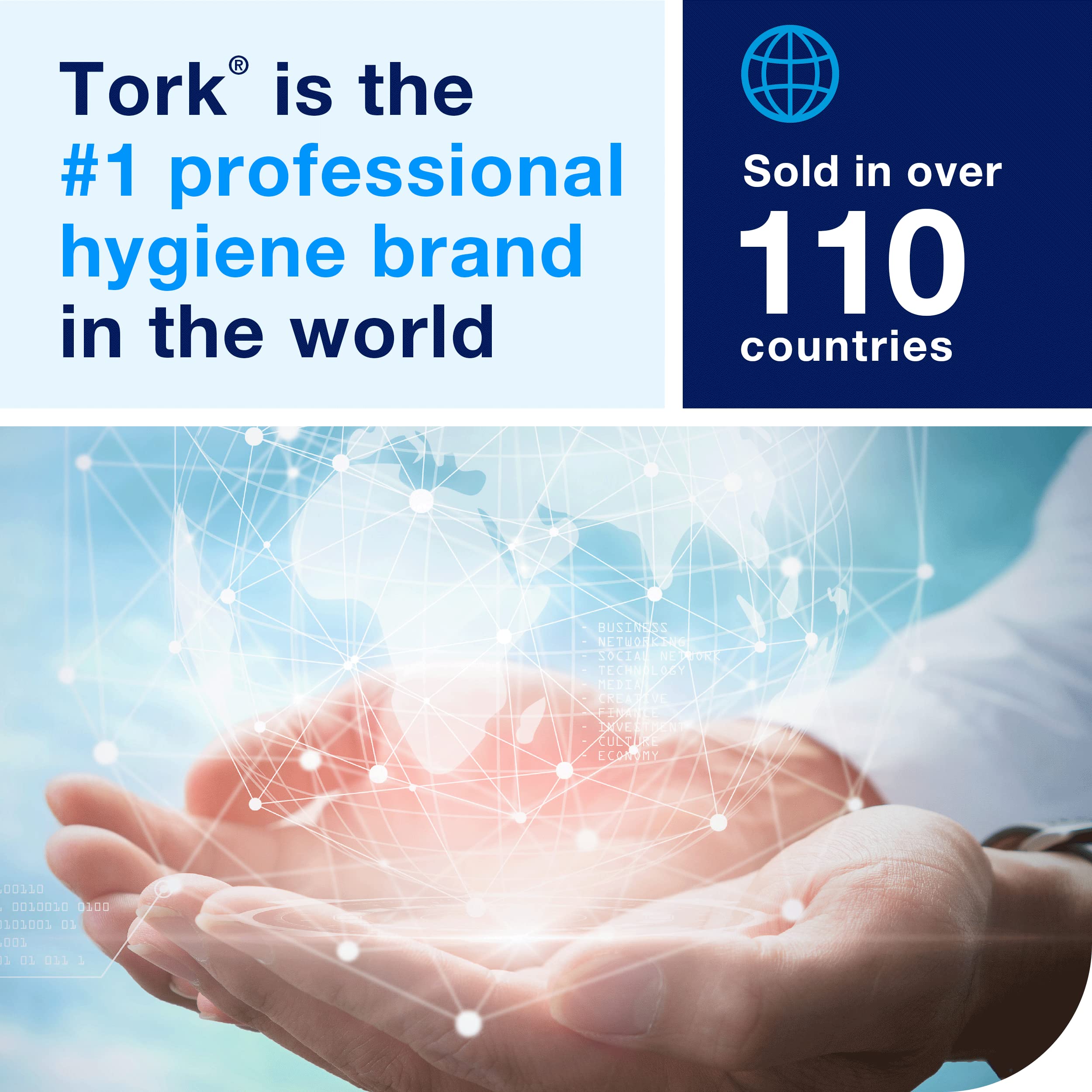 Tork Advanced Soft Masterfold Napkin Dispenser - Premium Paper Towels for Restaurants, Offices & Home Use - Hygienic & Durable Hand Towel Solution
