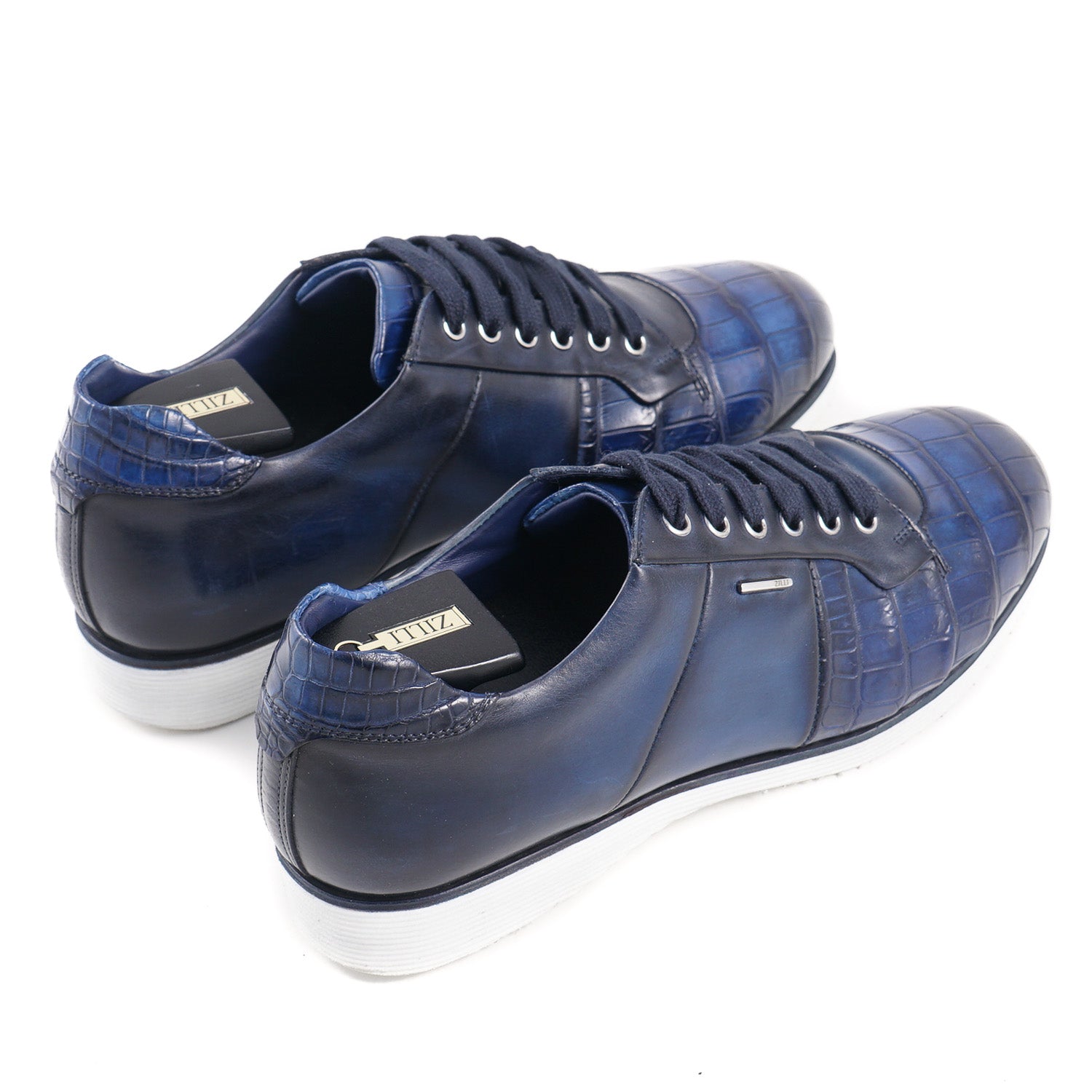 Zilli Luxury Crocodile & Calf Leather Sneakers for Men - Premium Handmade Italian Designer Shoes for Casual Wear & Business Occasions