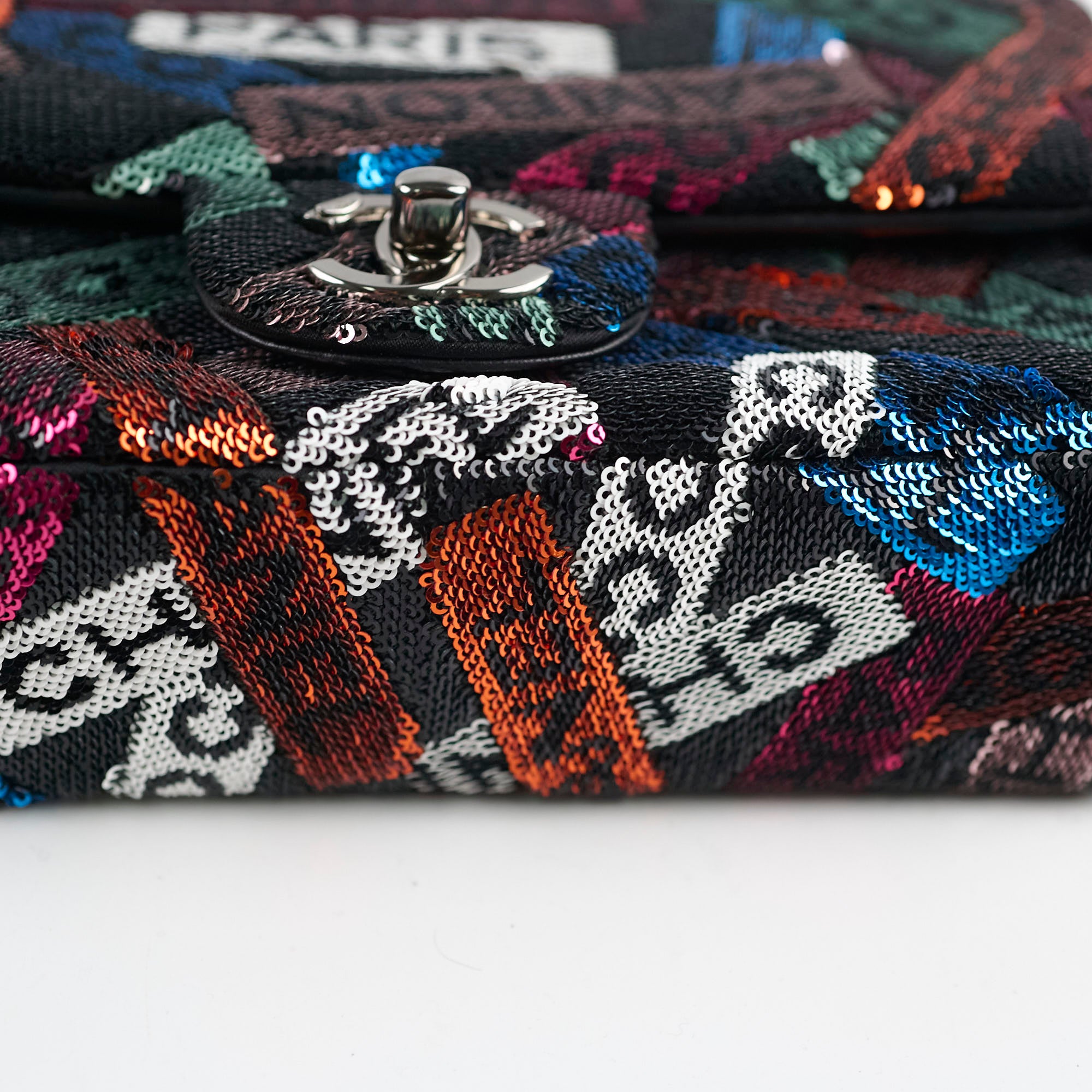 Chanel Mini Rectangular Sequin Cambon COCO Flap Bag with Microchip - Luxury Evening Clutch for Parties & Special Occasions