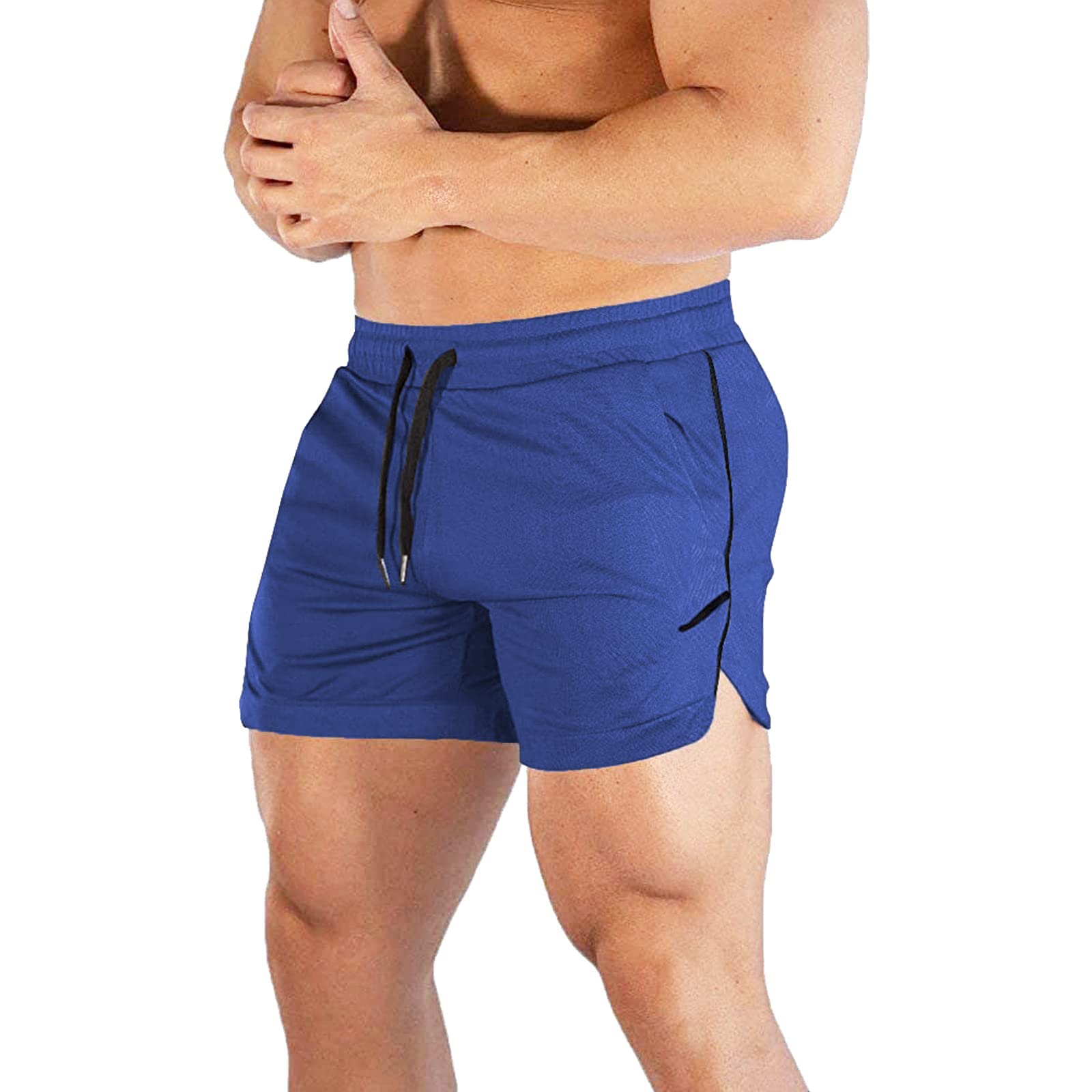 CE Men's Workout Running Shorts - Lightweight Quick-Dry Athletic Gym Shorts with Zipper Pockets for Jogging, Training & Outdoor Activities