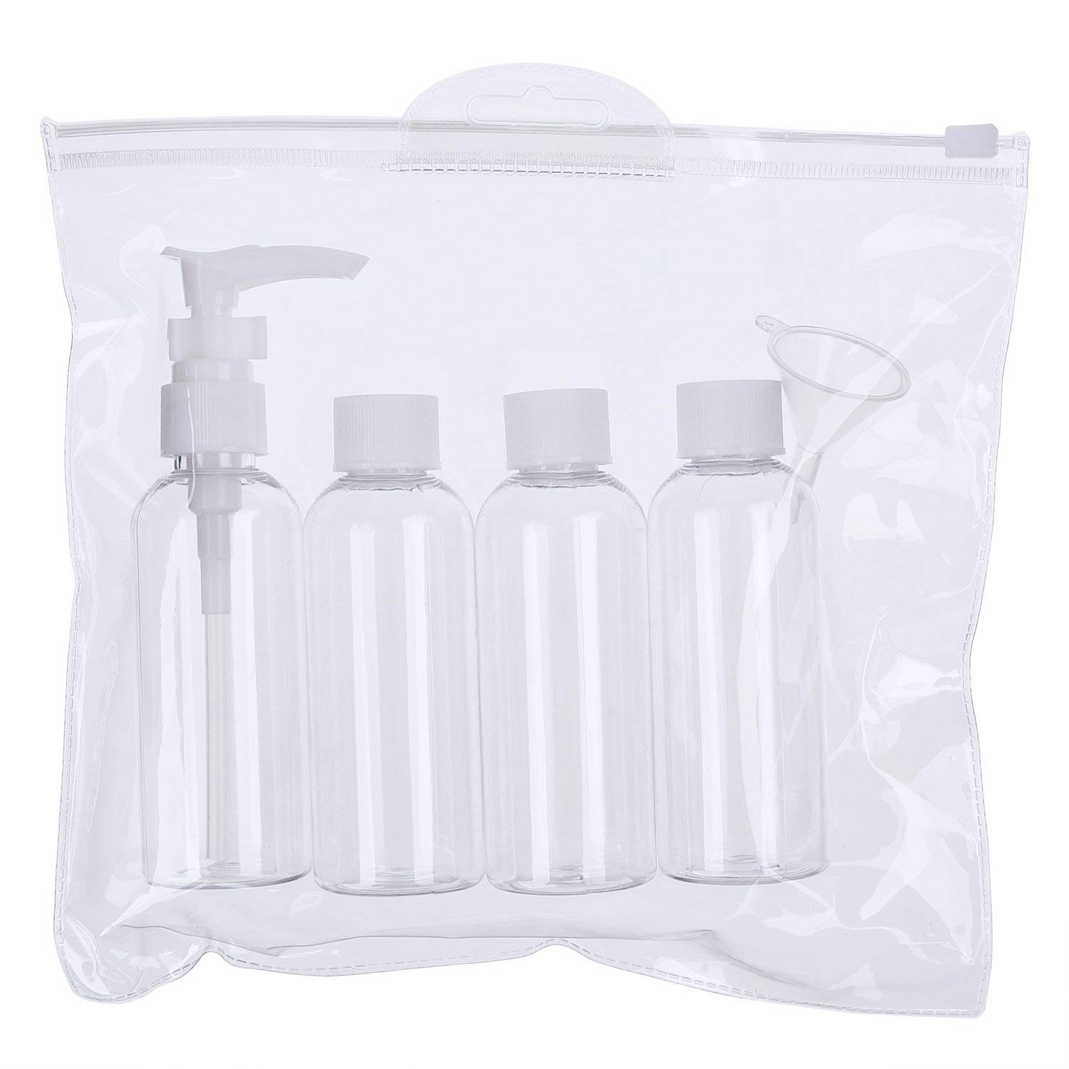 5-Piece Travel Bottles Set for Toiletries & Cosmetics - Leak-Proof DIY Craft Containers (Design #5) | Perfect for Air Travel, Gym, and Hotel Use