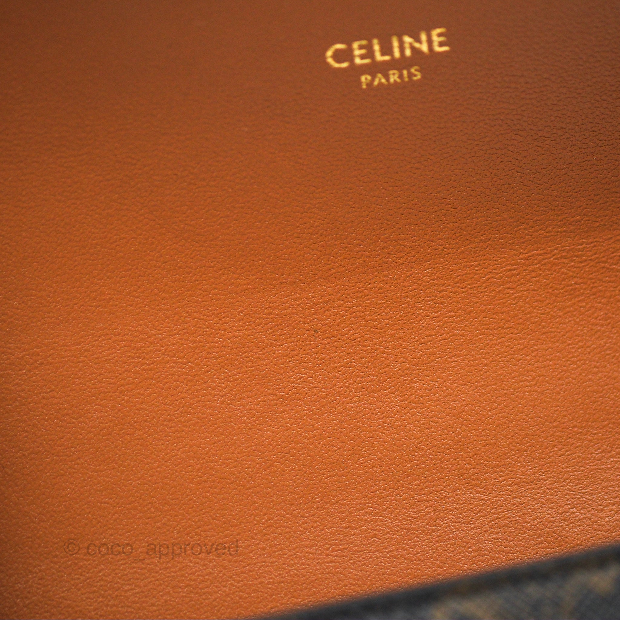 Celine Claude Triomphe Canvas Chain Shoulder Bag in Tan - Elegant Crossbody Purse for Women, Perfect for Work, Travel & Evening Events