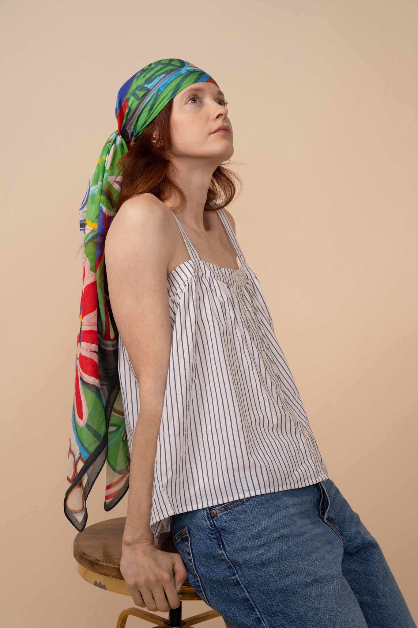Elegant Floral Oversized Square Scarf - Soft Lightweight Fashion Accessory for Women - Perfect for Spring Outfits, Beach Cover-ups & Gift Giving