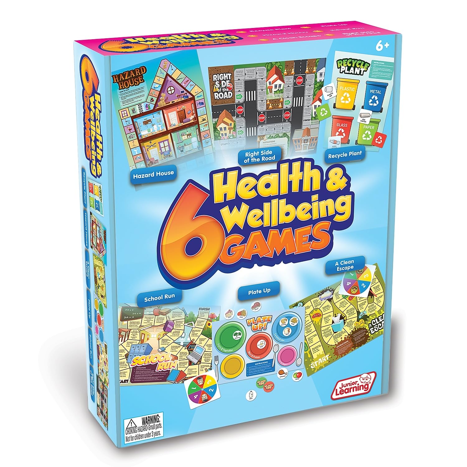 Junior Learning Health and Wellbeing Educational Games Set for Kids - Fun Classroom & Homeschool Activities for Emotional Development