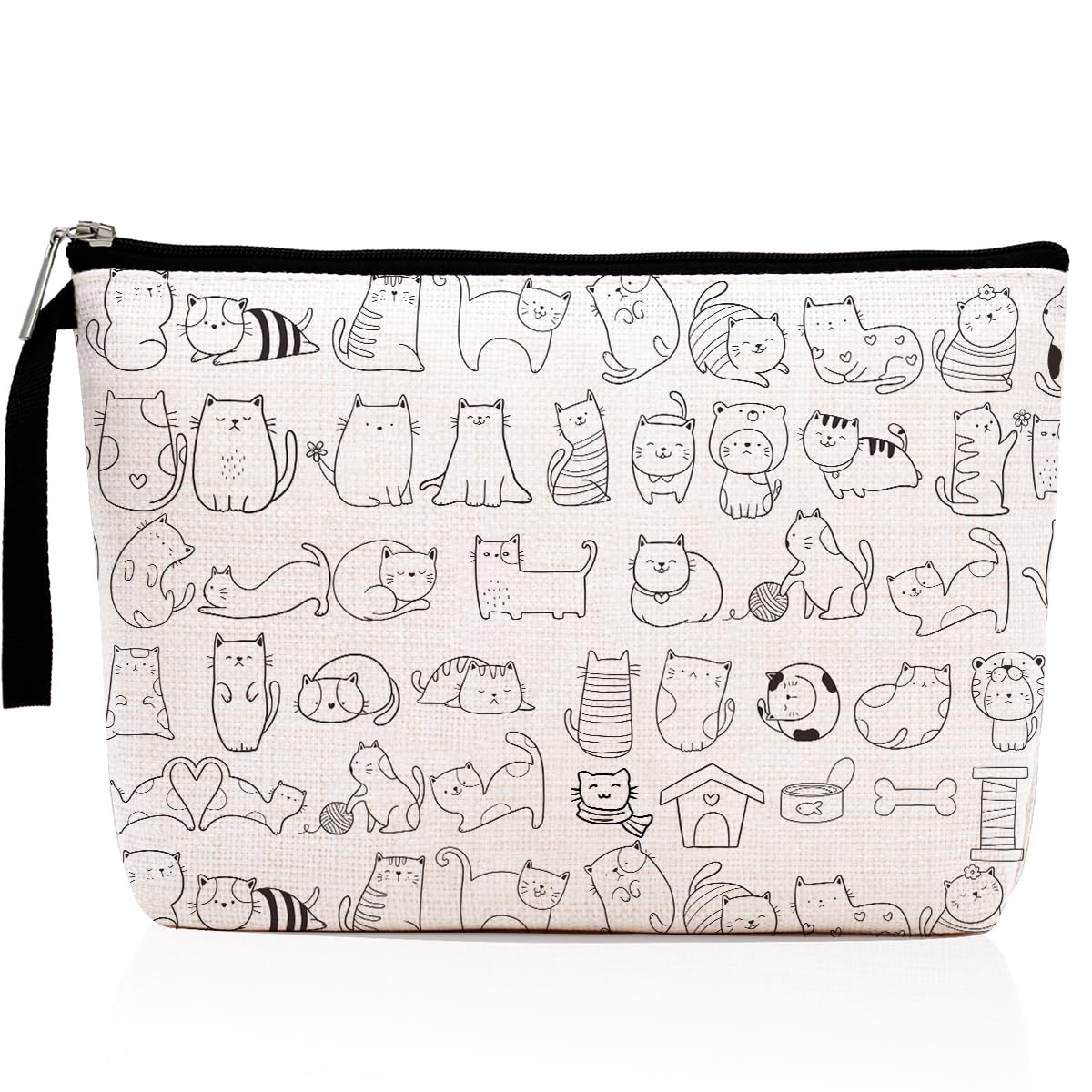 Cat Mom Gifts: Cute Kitty Themed Makeup Bag - Stylish Cosmetic Zipper Pouch for Travel, Graduation & Birthday - Perfect for Everyday Use, School, and On-the-Go Essentials