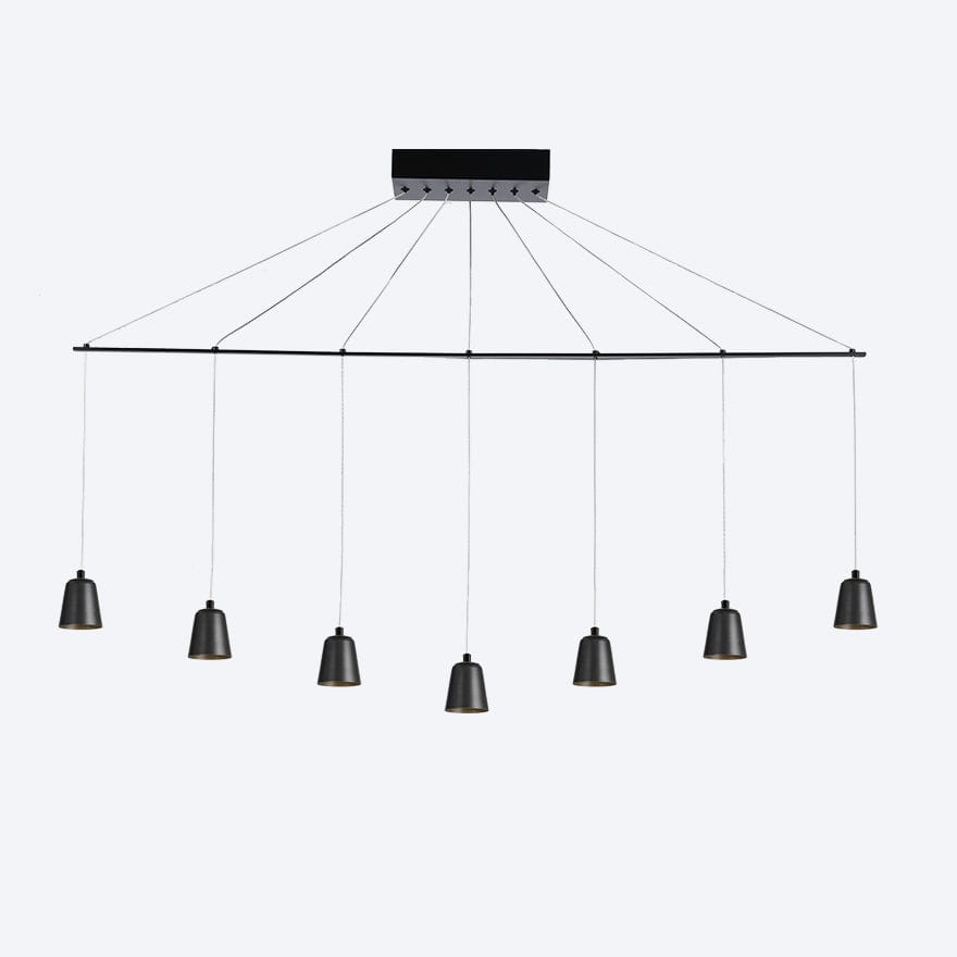 ZORO LINEAR 7 LED Pendant Light with Yosh Shade - Dimmable Modern Lighting for Kitchen Island, Dining Room & Living Room