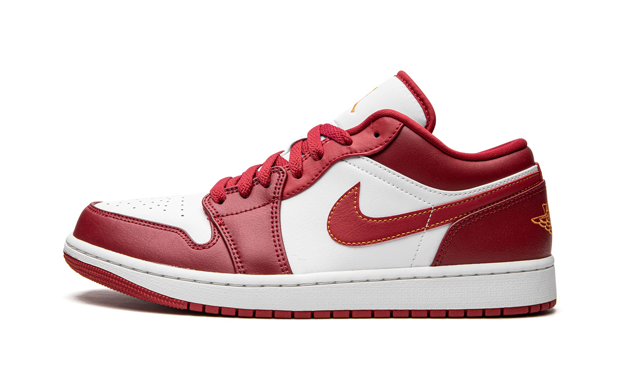 Jordan Men's 1 Low Sneakers 553558-607 Cardinal Red - Size 7.5 | Basketball Shoes for Men, Casual Streetwear & Gym Training