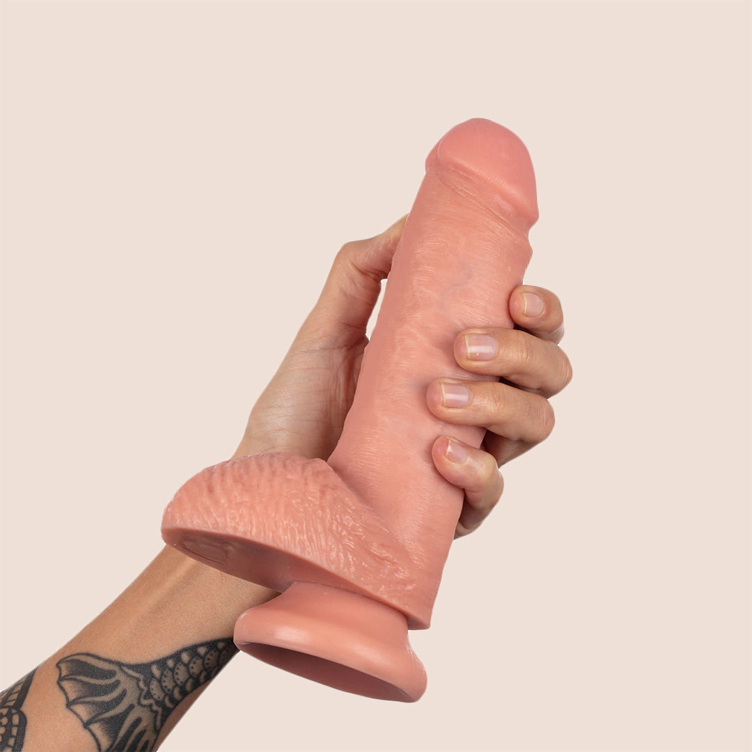 King Cock Ultra Realistic 8 Inch Dildo with Balls - Lifelike Adult Toy for Solo Play, Couples Fun & BDSM Scenes