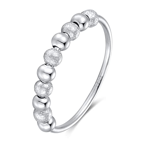Sterling Silver Frosted beads/Silver