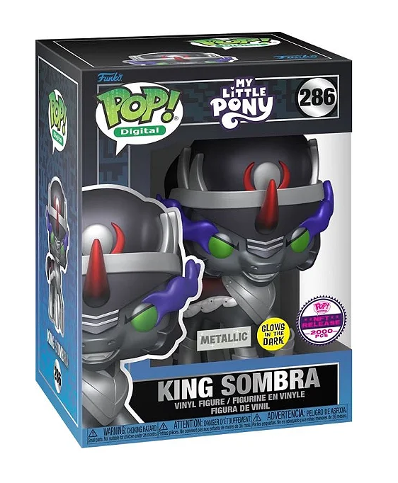 My Little Pony King Sombra Metallic Glow Funko Pop NFT Redemption - Limited Edition 2000 Pieces Collectible Toy for Display & Gifting