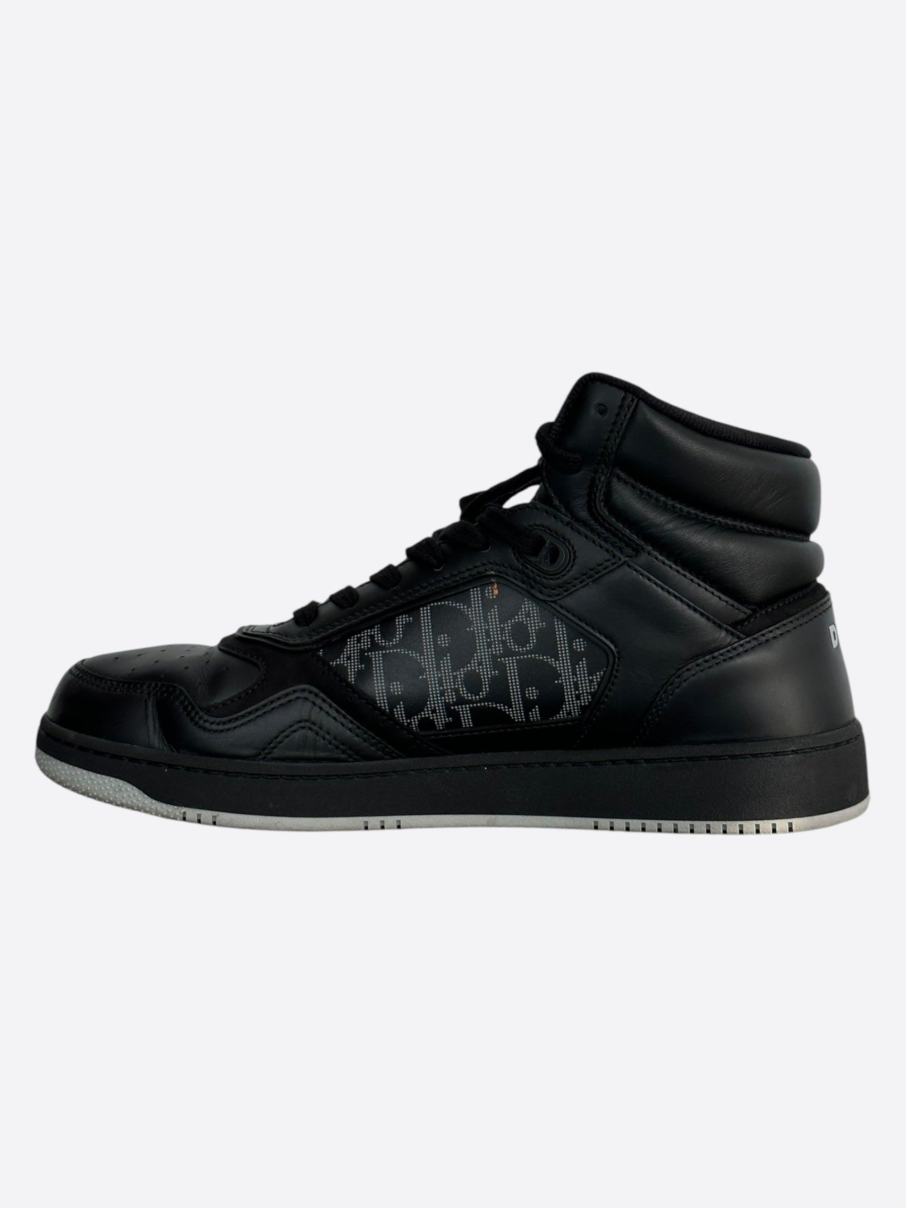 Dior Black Oblique B27 High Top Sneakers for Men - Luxury Designer Fashion Shoes for Casual & Streetwear Outfits