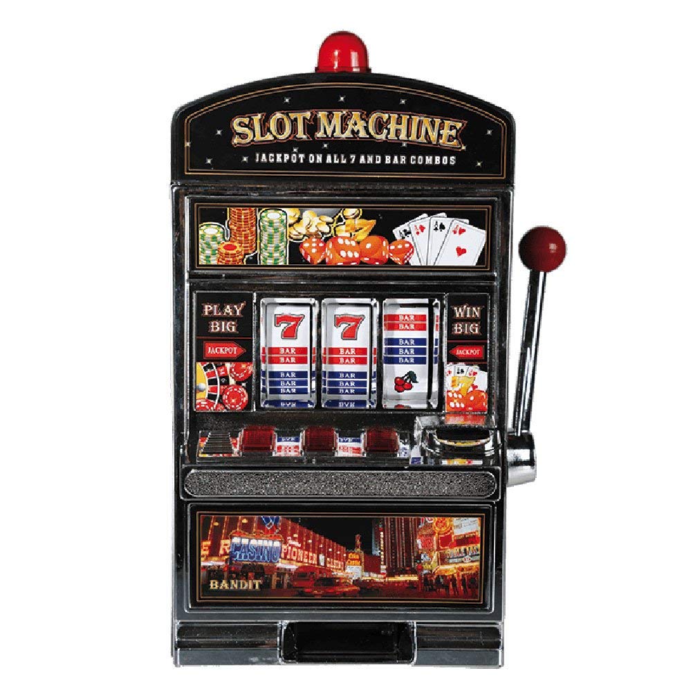 OOTB Plastic Piggy Bank with Sound and Light Effects, Colorful Slot Machine Design, 24 x 38.7 x 16.6 cm - Perfect for Kids Savings, Birthday Gifts, and Fun Money Management