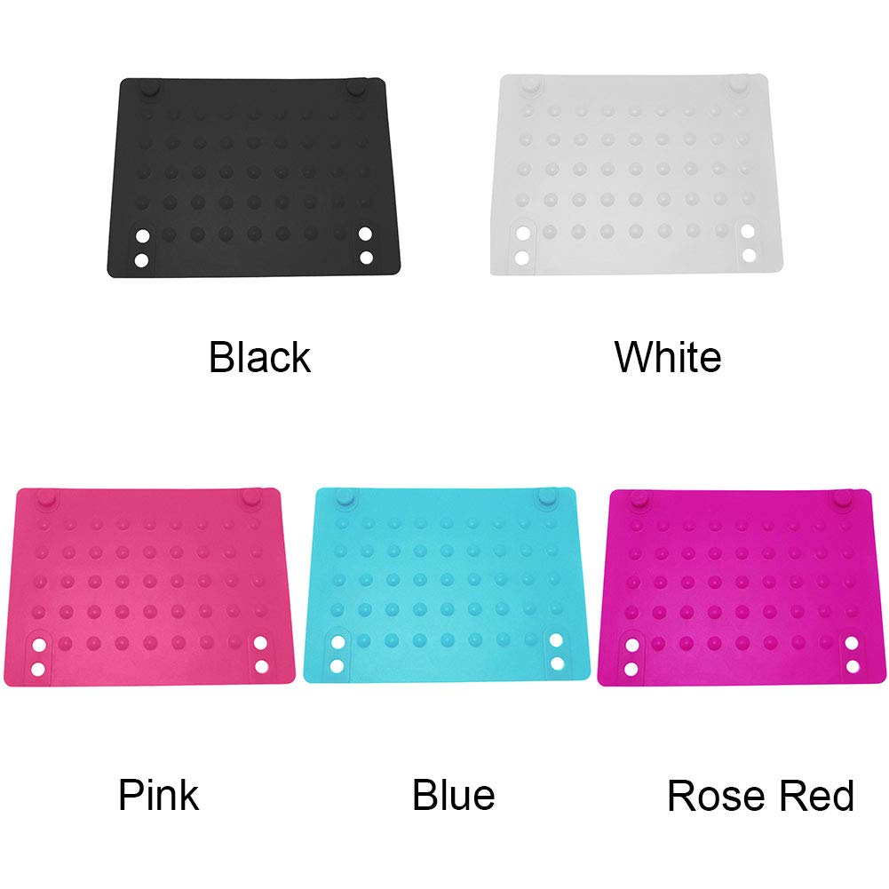 Heat Resistant Silicone Mat for Hair Straightener & Curling Iron - Anti-Slip, Durable Salon Styling Tool (21.4x16cm, Black) - Perfect for Home & Professional Hair Styling