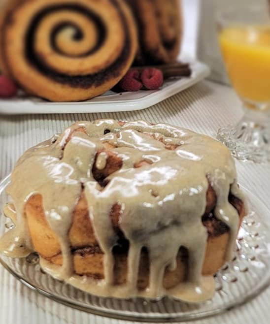Gourmet Maple Cream Cinnamon Rolls - Pack of 12 (6 oz Each) | Soft & Fluffy Breakfast Pastries for Holidays, Brunch & Coffee Time