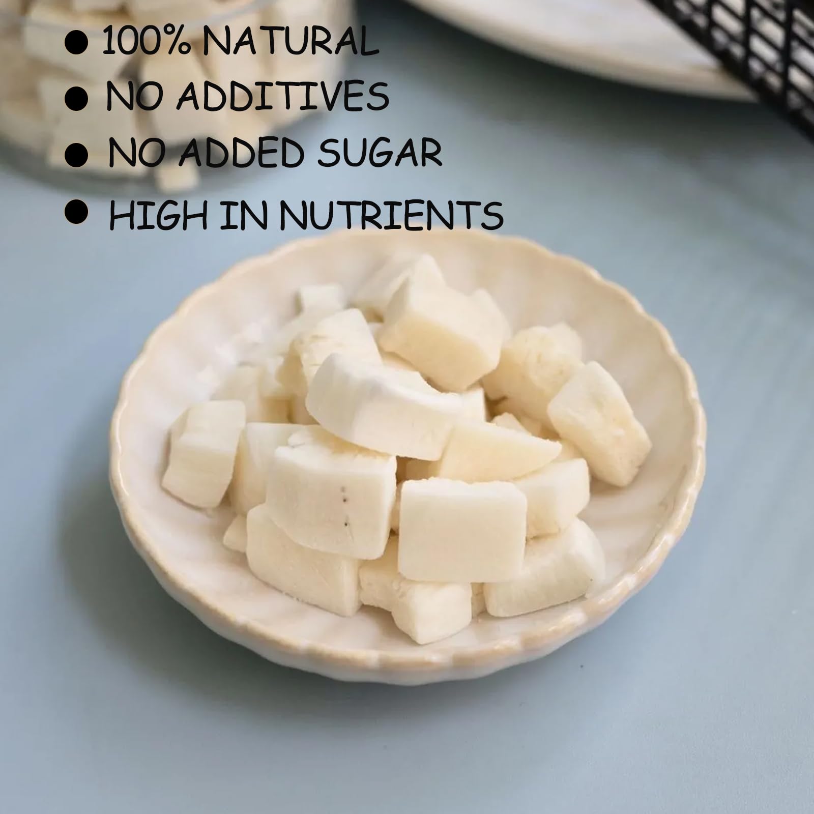 Premium Dried Coconut Chunks 10.58oz (300g) - Natural Coconut Meat Strips for Smoothies, Baking, Trail Mix & Healthy Snacks - Vegan, Gluten-Free, No Sugar Added